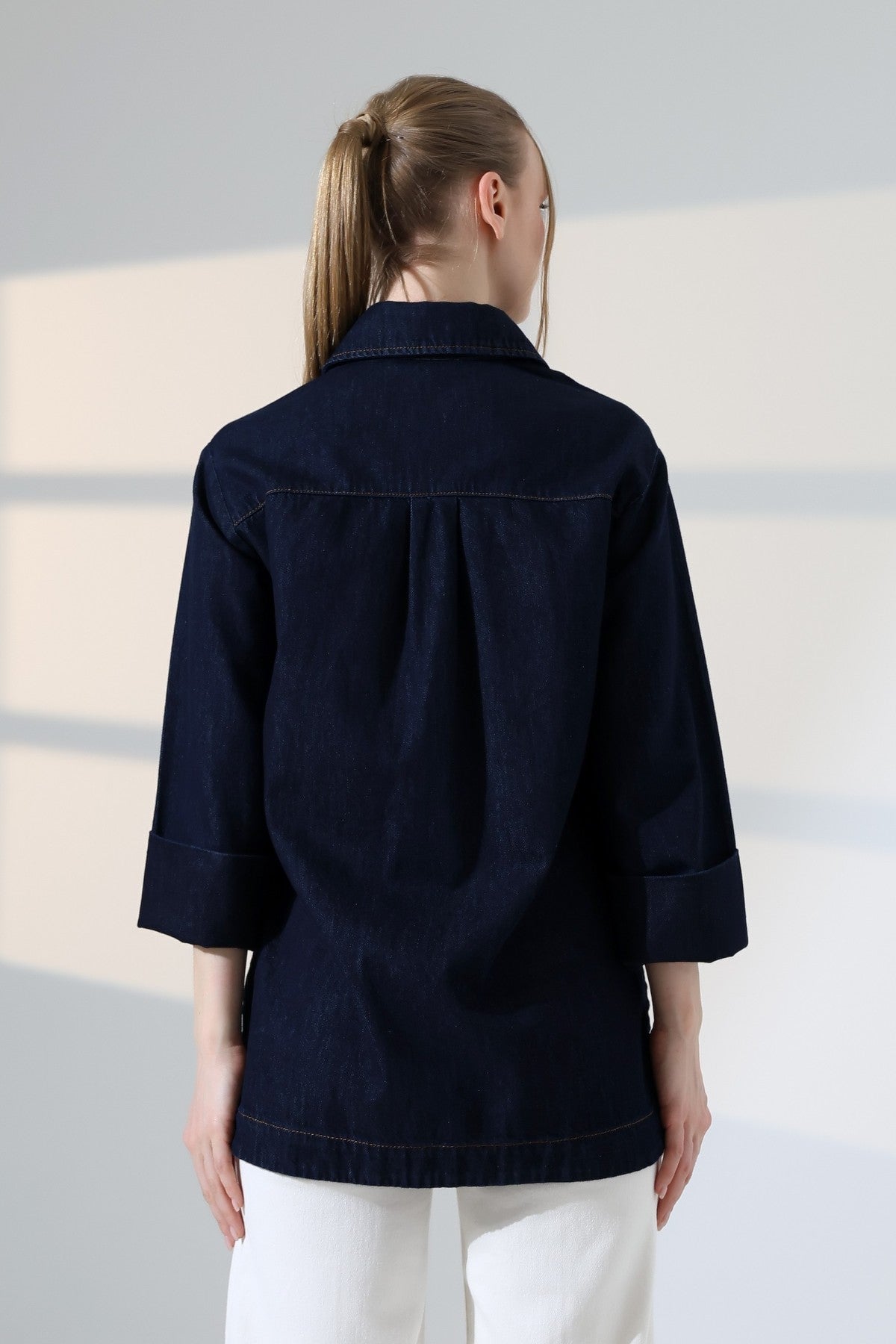 Oversize Düğmeli Gömlek 6262