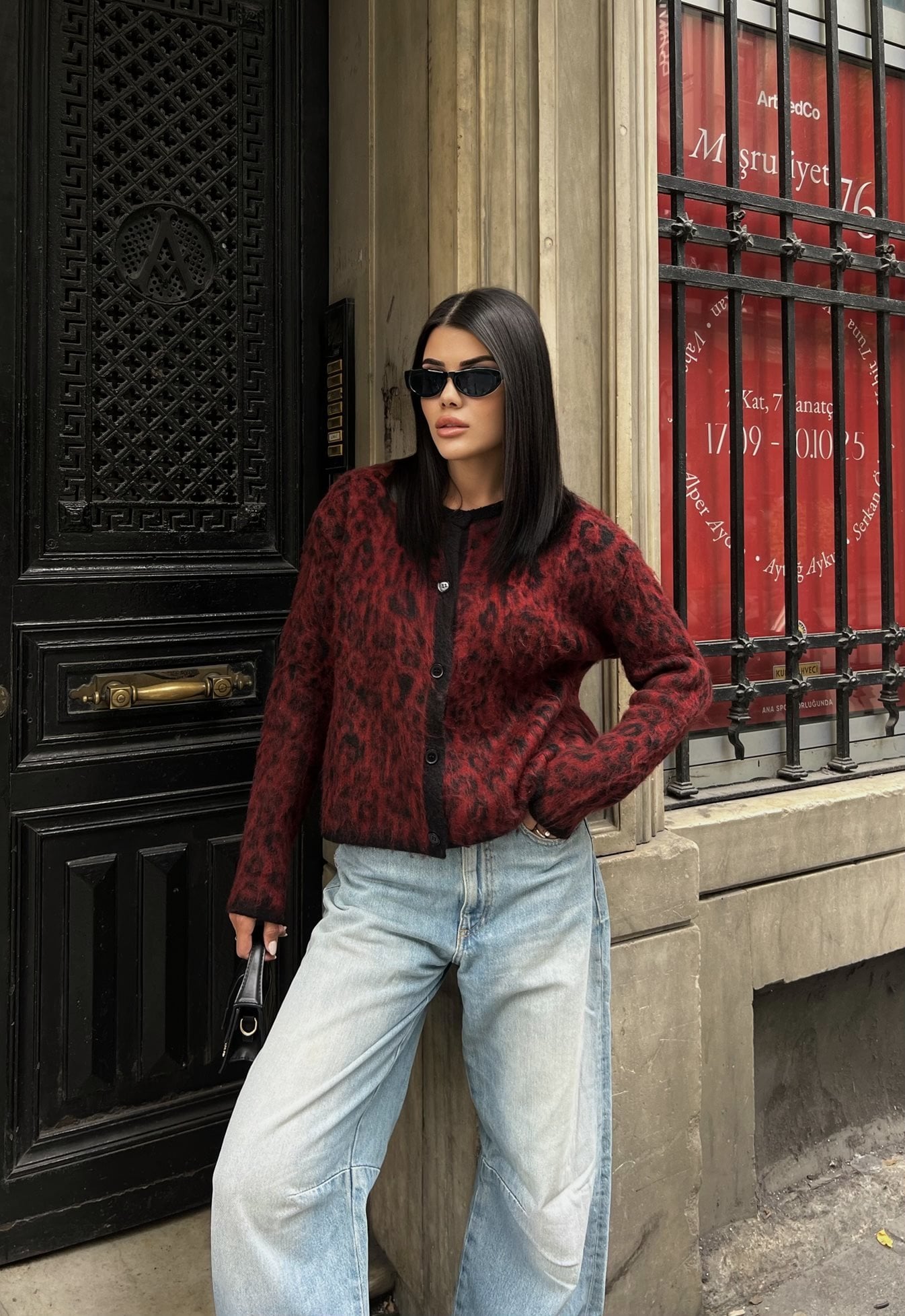5017 LEOPAR DESEN TRİKO HIRKA