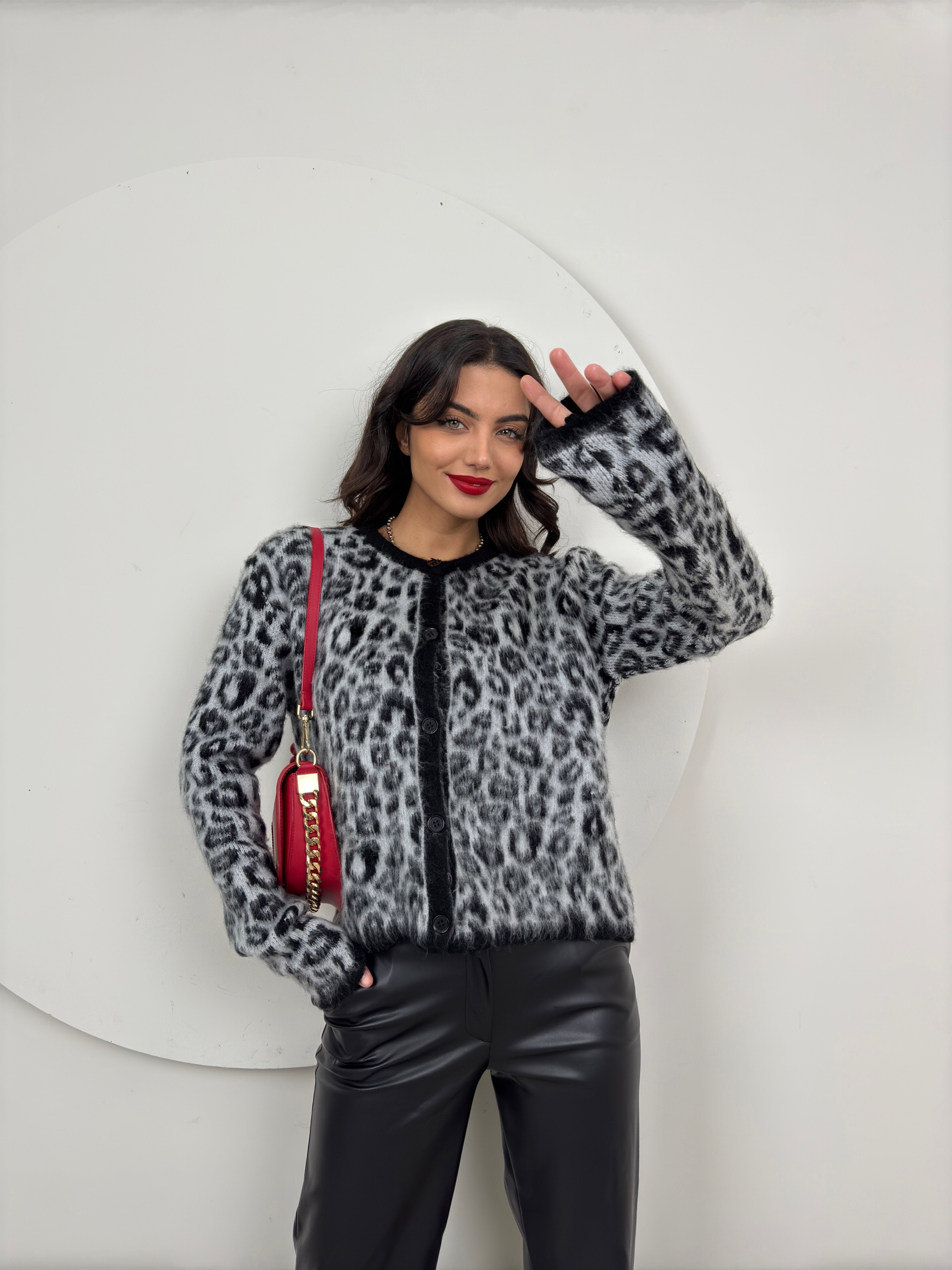 5017 LEOPAR DESEN TRİKO HIRKA