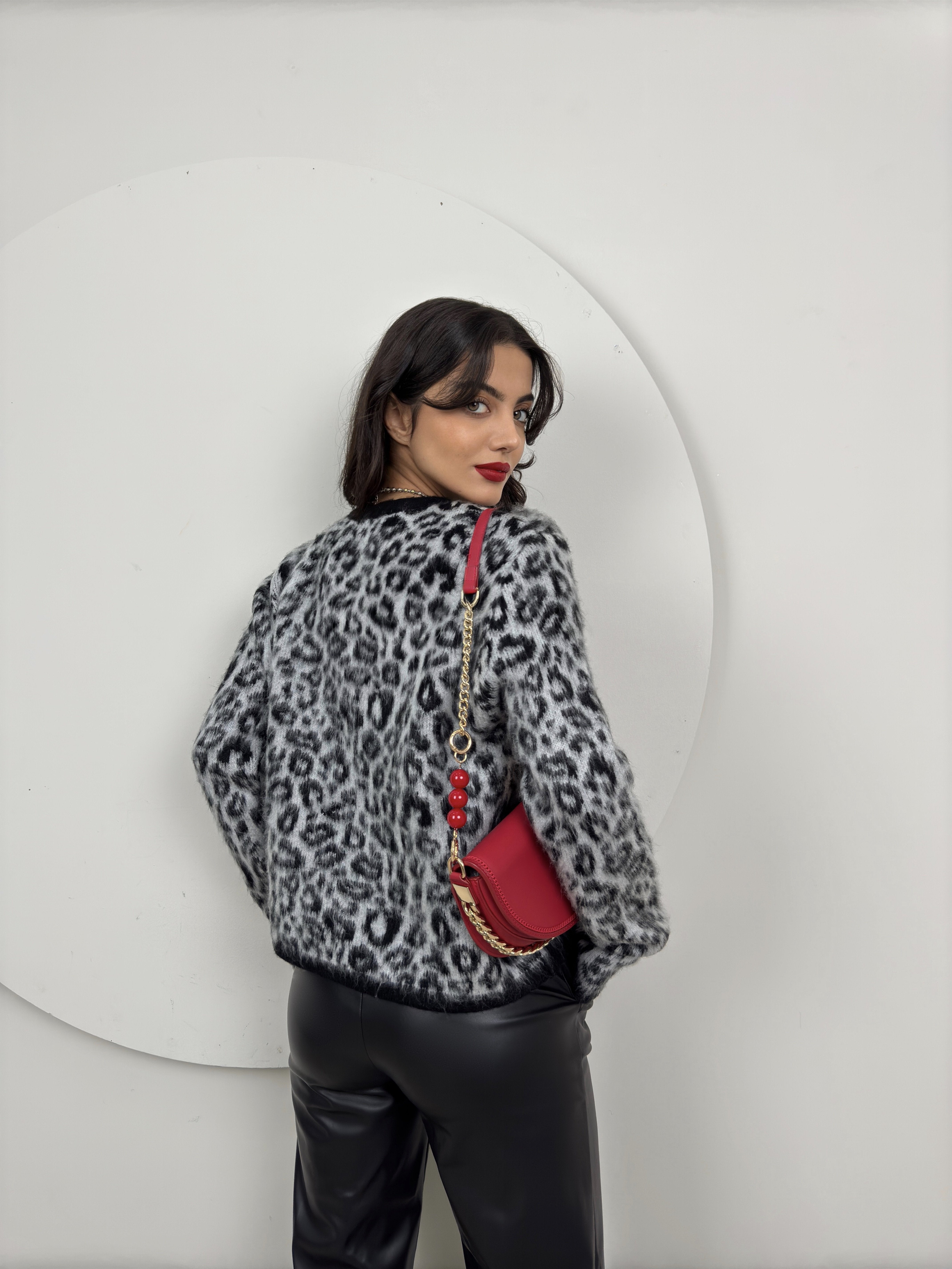 5017 LEOPAR DESEN TRİKO HIRKA