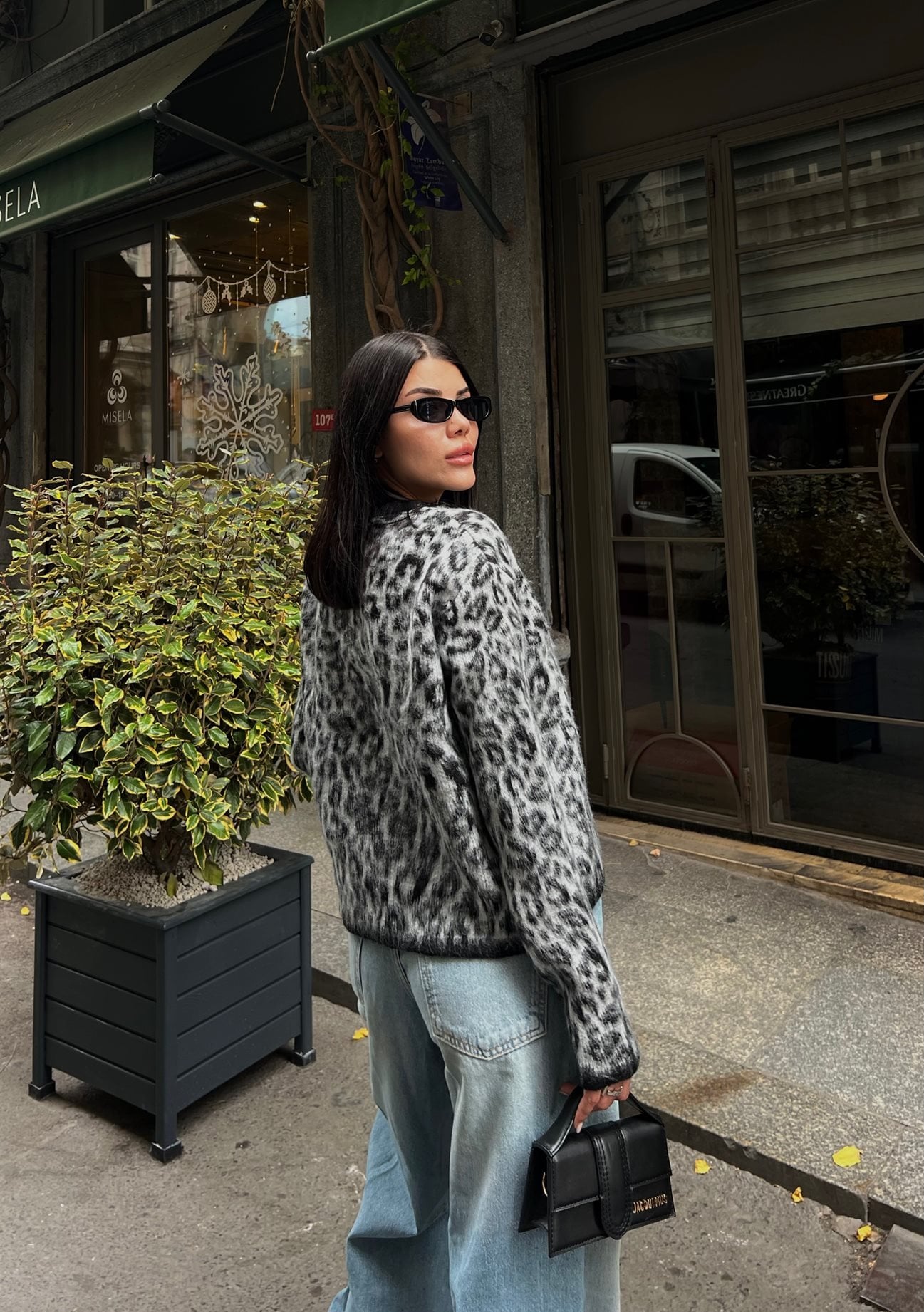 5017 LEOPAR DESEN TRİKO HIRKA