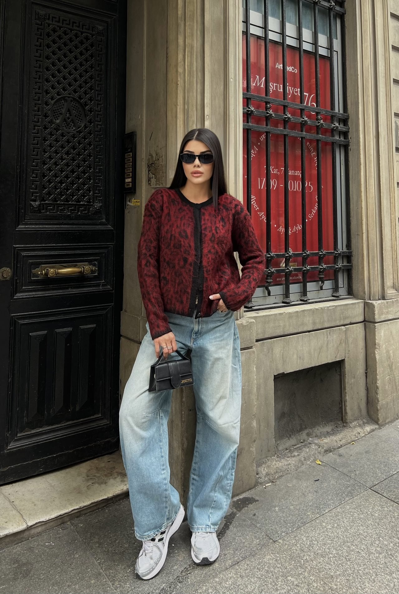 5017 LEOPAR DESEN TRİKO HIRKA
