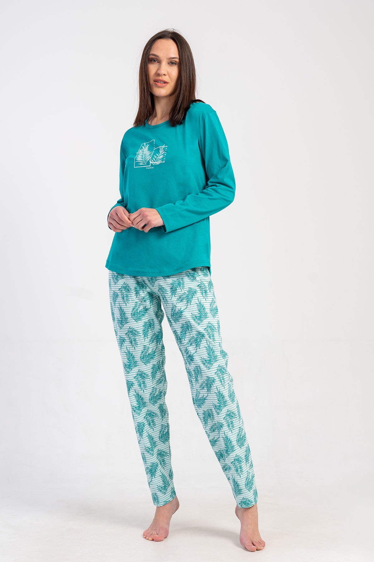 KADIN P.SUPREM XXL O YAKA UZUN KOL ETEGI OVAL PIJAMA TAKIM