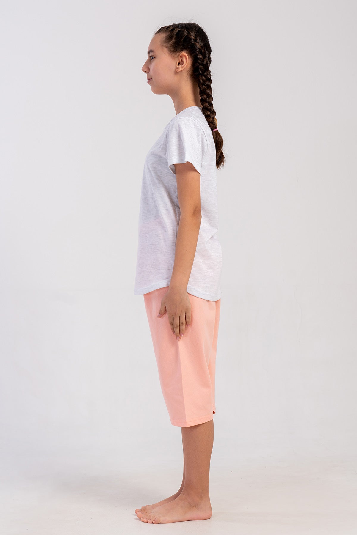 KIZ COCUK P.SUPREM O YAKA KISA KOL ETEGI OVAL KAPRI TAKIM(1-2/7-8) - SOFT PINK