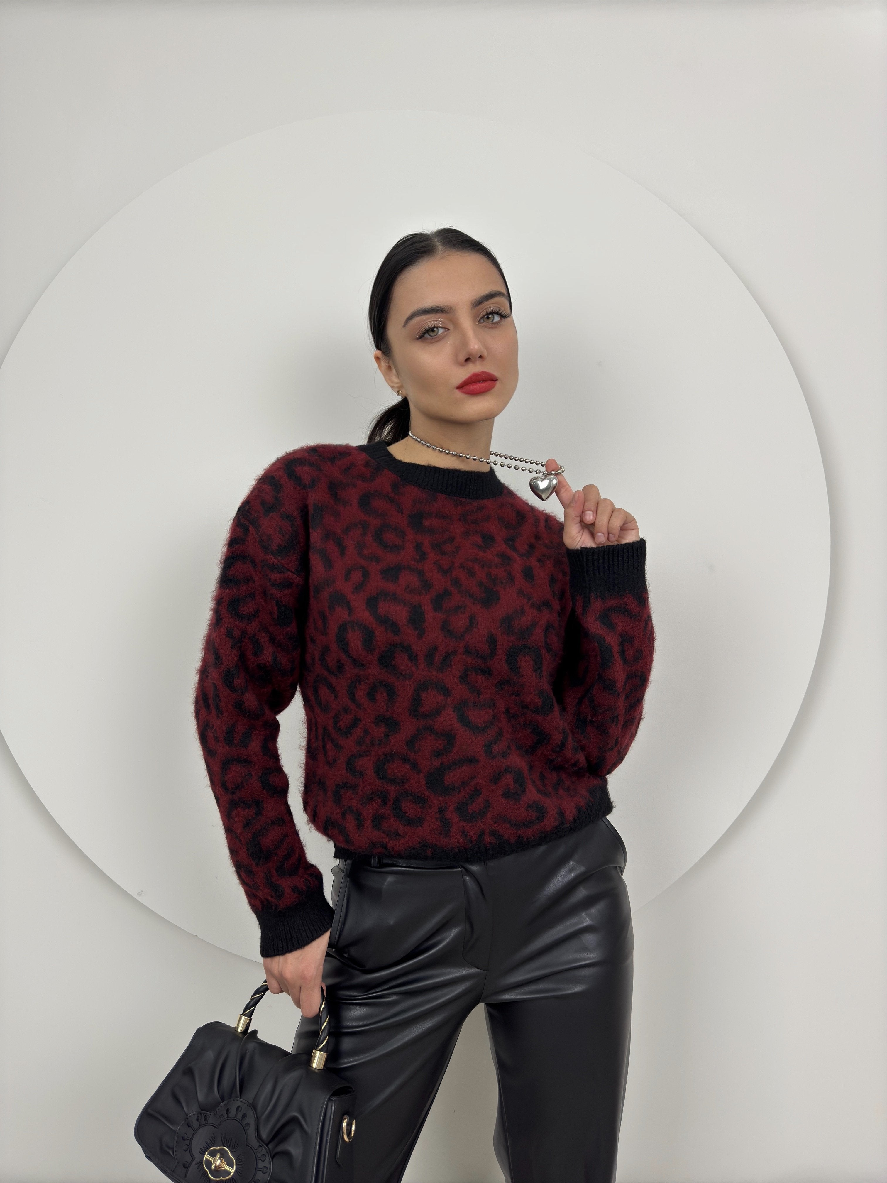 5023 LEOPAR DESEN KAZAK