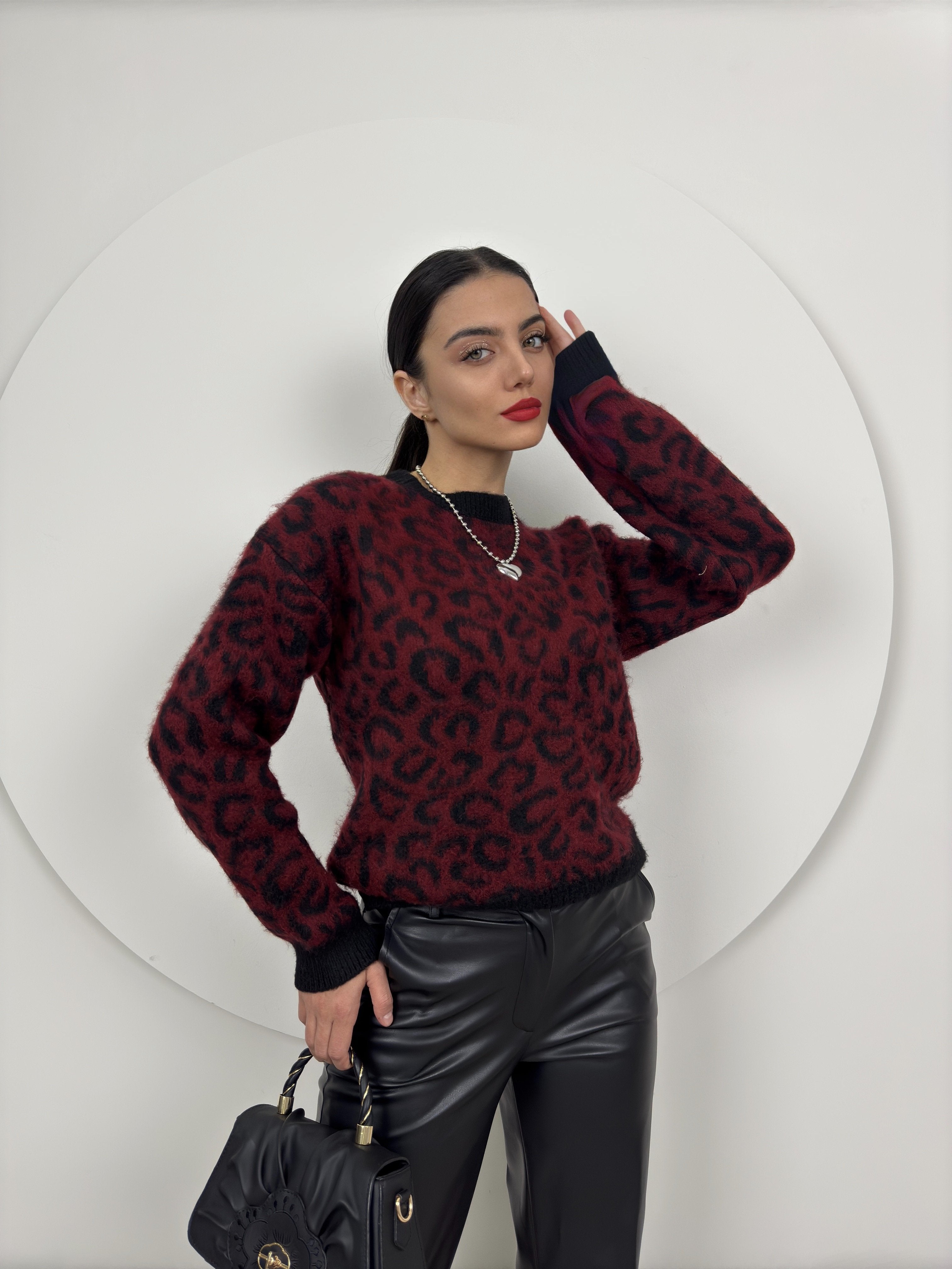 5023 LEOPAR DESEN KAZAK