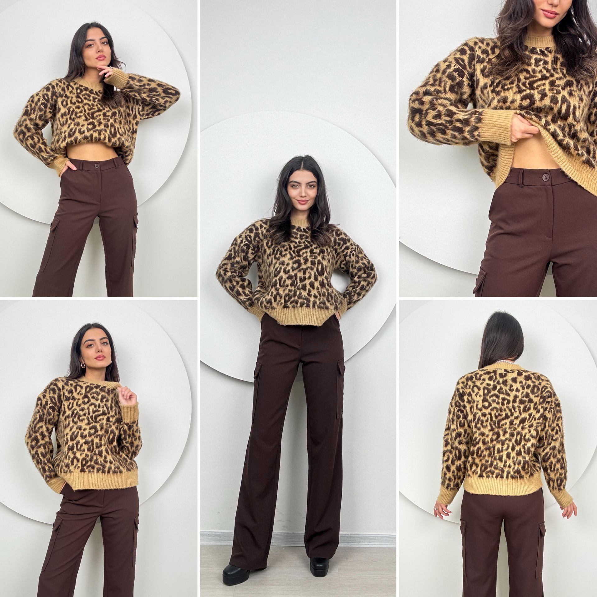 5023 LEOPAR DESEN KAZAK