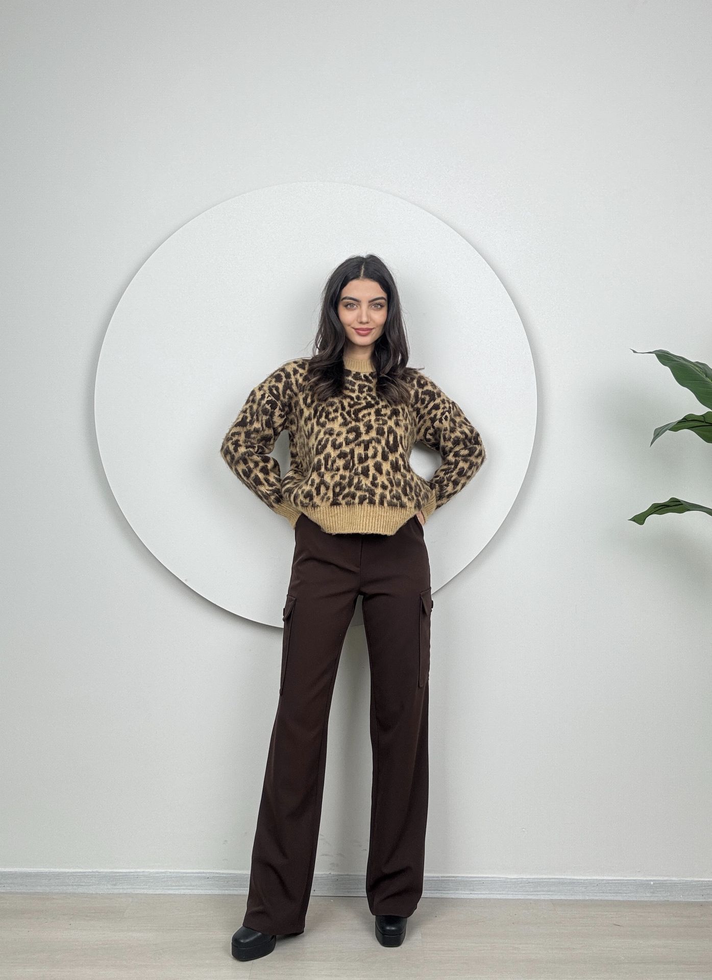 5023 LEOPAR DESEN KAZAK
