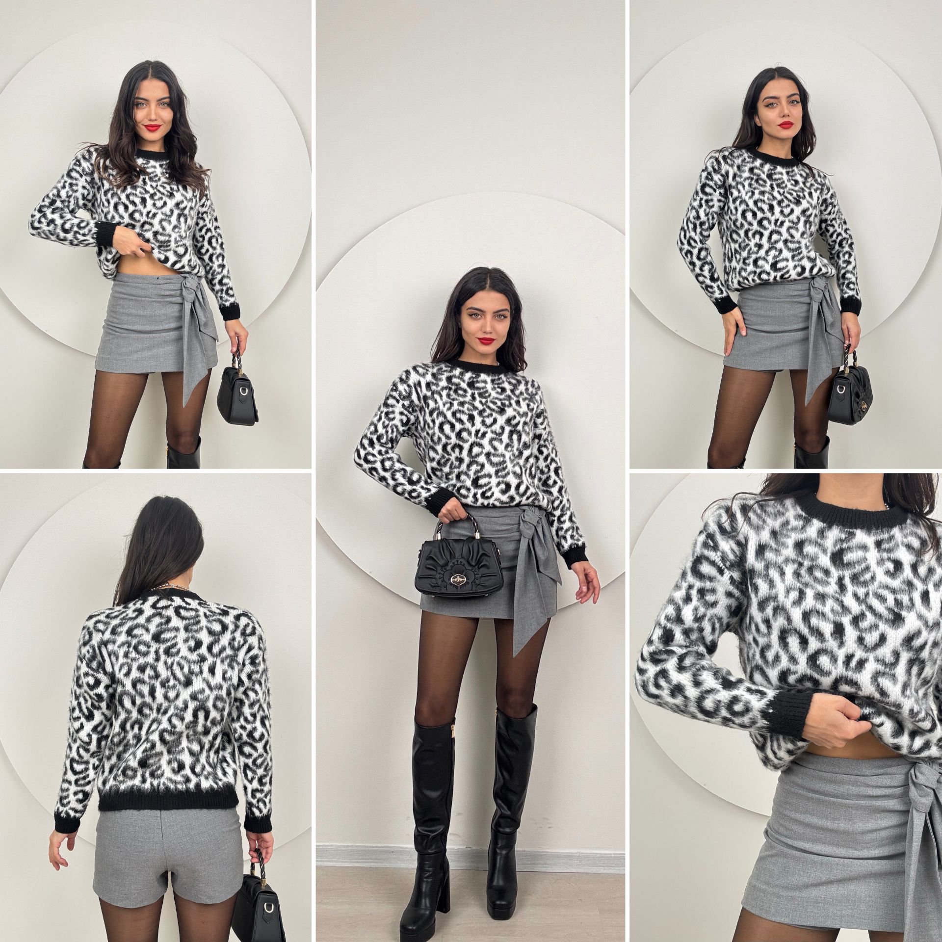 5023 LEOPAR DESEN KAZAK