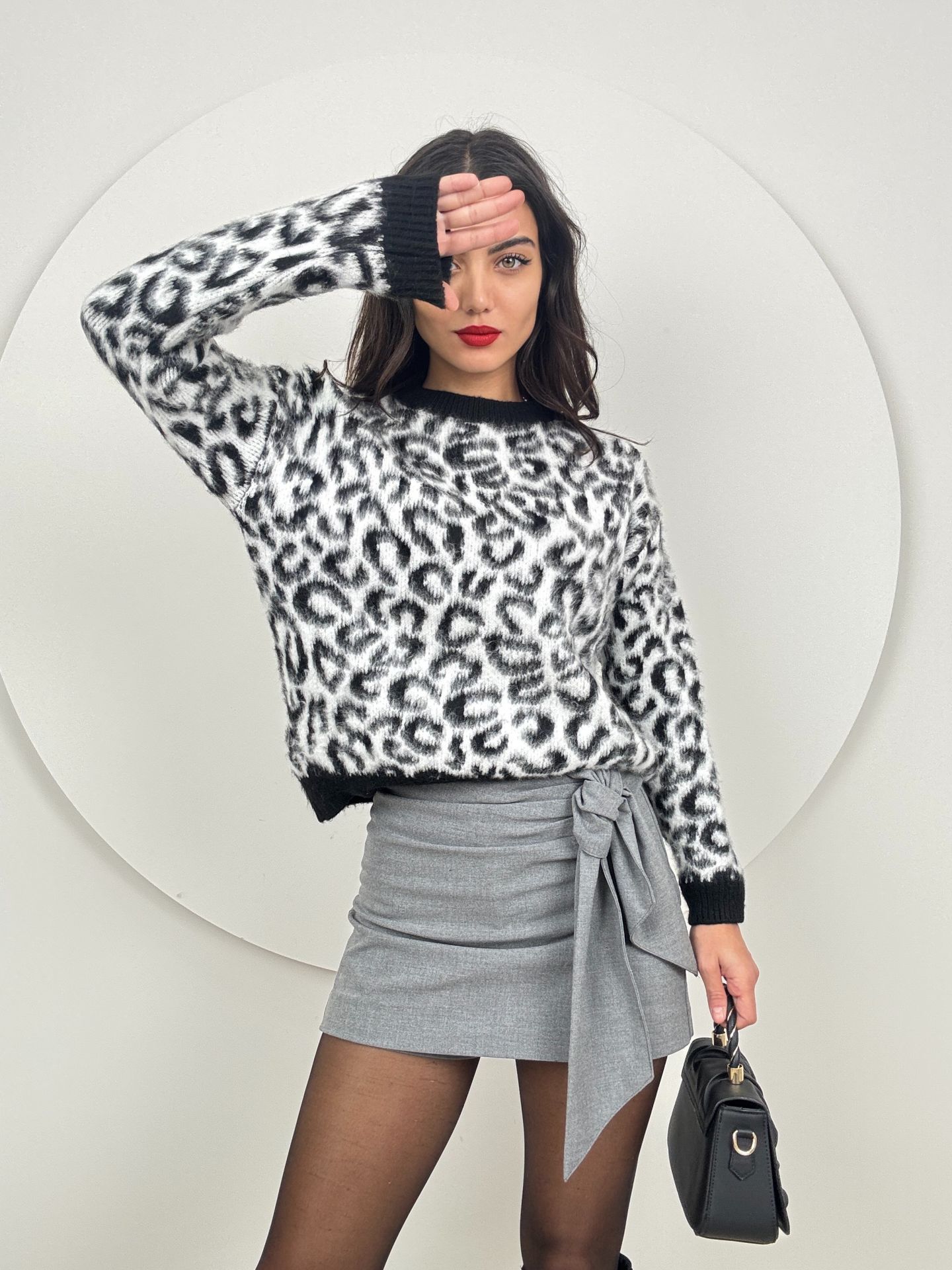 5023 LEOPAR DESEN KAZAK