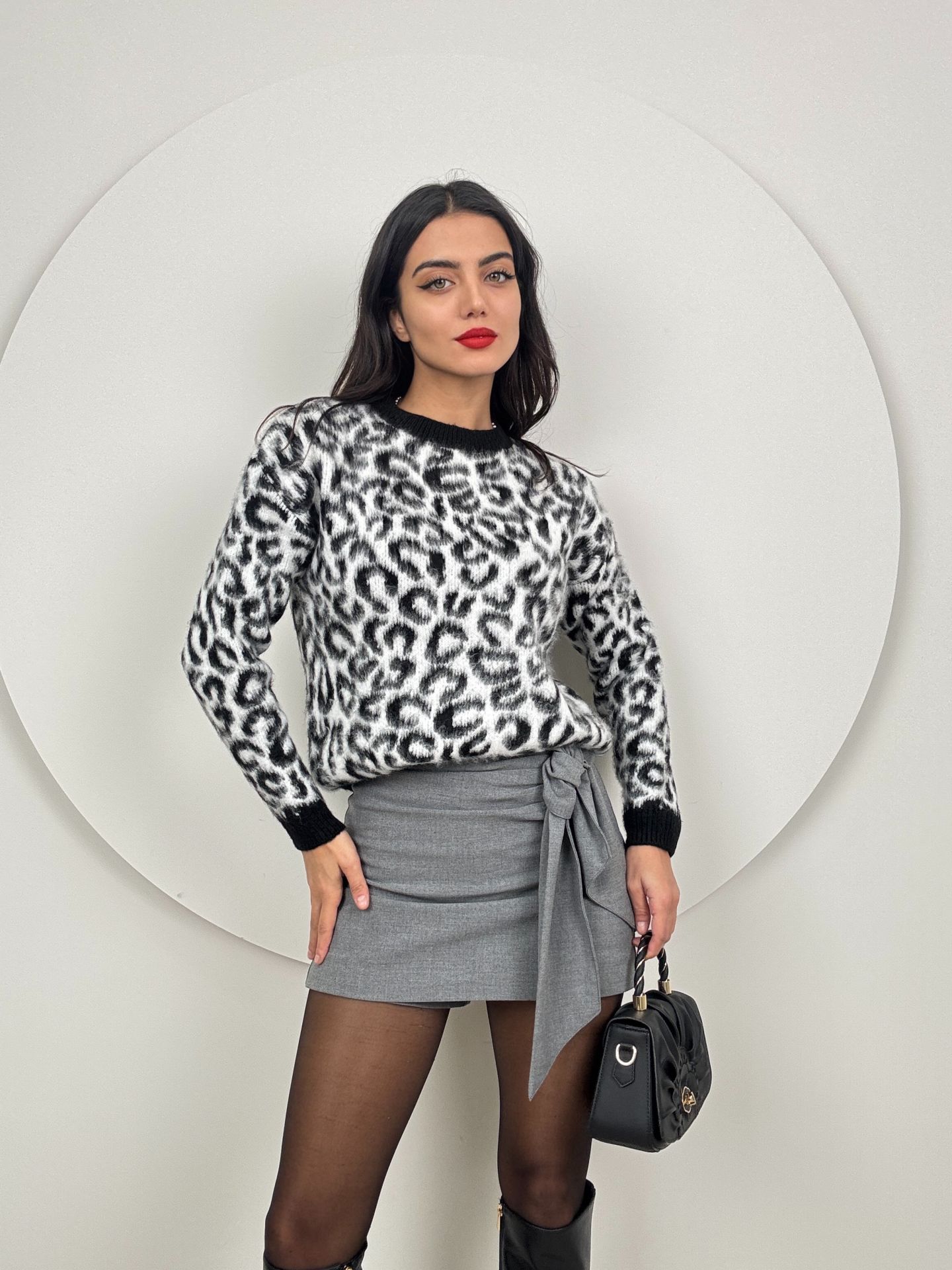 5023 LEOPAR DESEN KAZAK