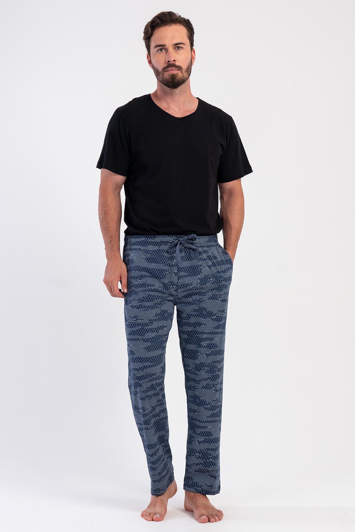 CEPLI ERKEK P.SUPREM XXL TEK ALT PIJAMA - Y.LACIVERT