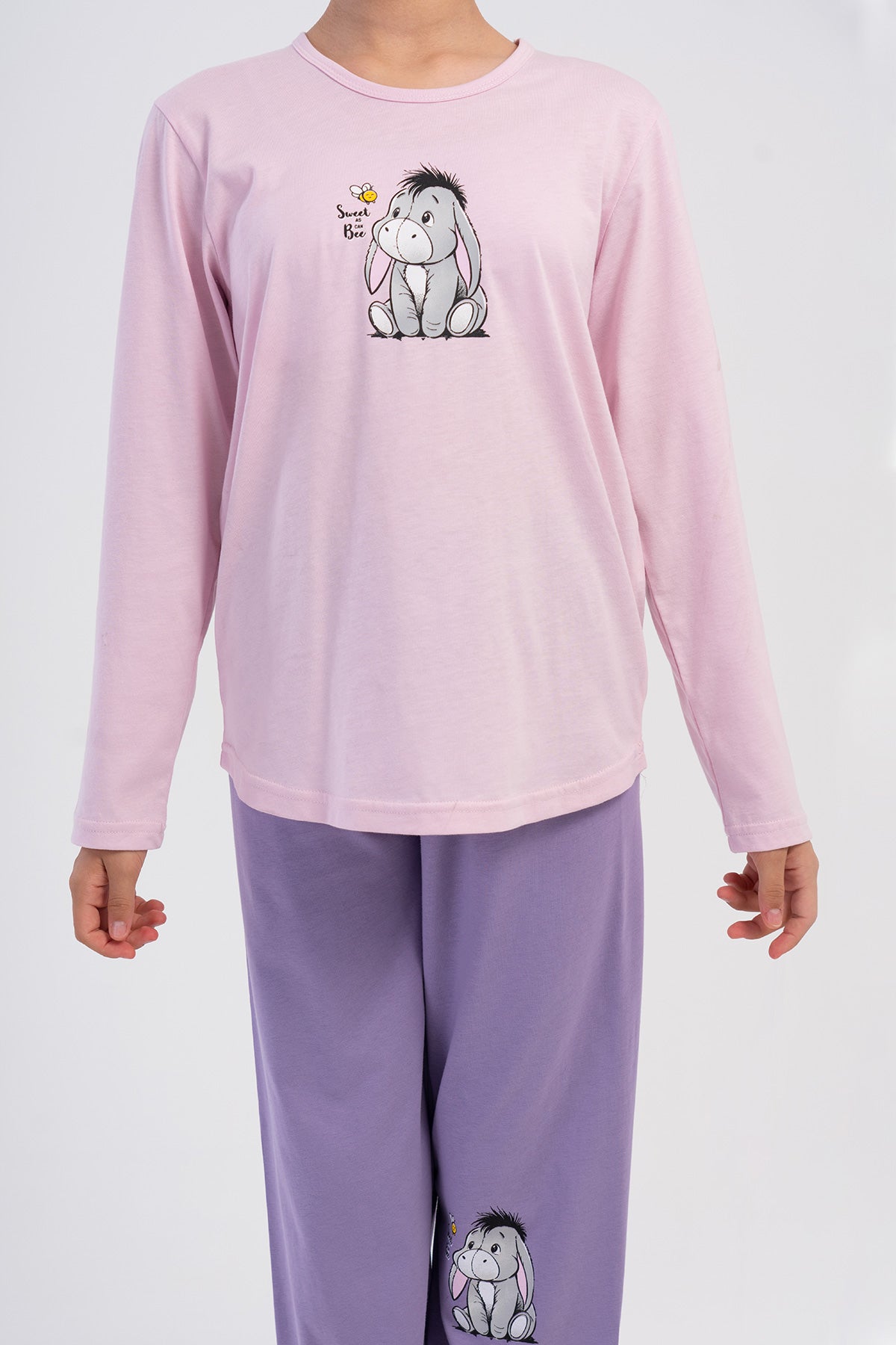 KIZ COCUK P.SUPREM O YAKA UZUN KOL ETEGI OVAL PIJAMA TAKIM(9/10-15/16) - LEYLAK