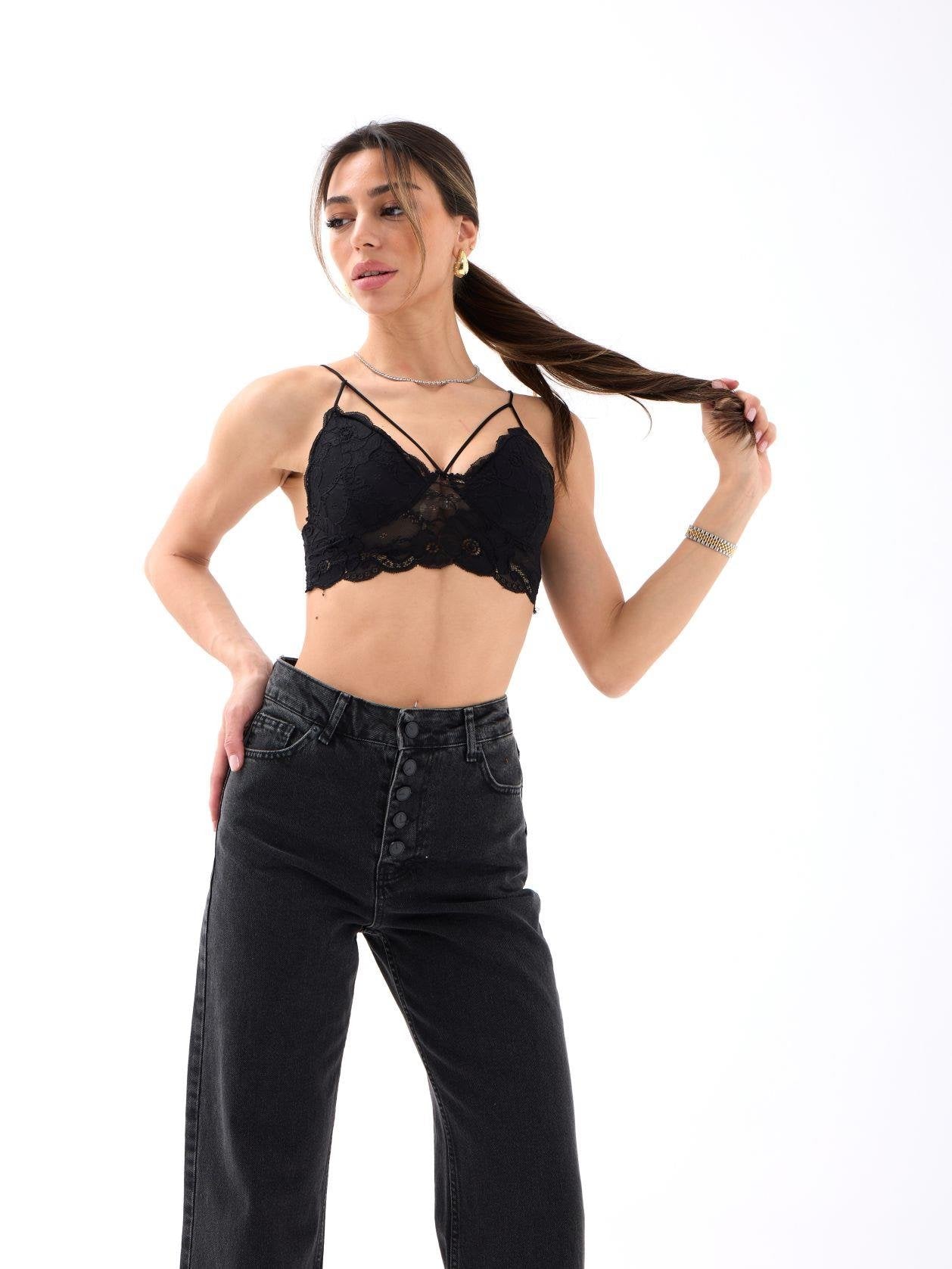 5171 DENİM BUTTONED WIDE KEG-FÜME