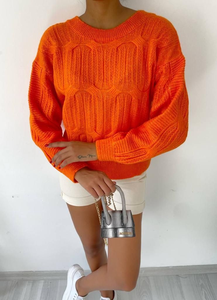 Sırt Detay Triko Kazak 848