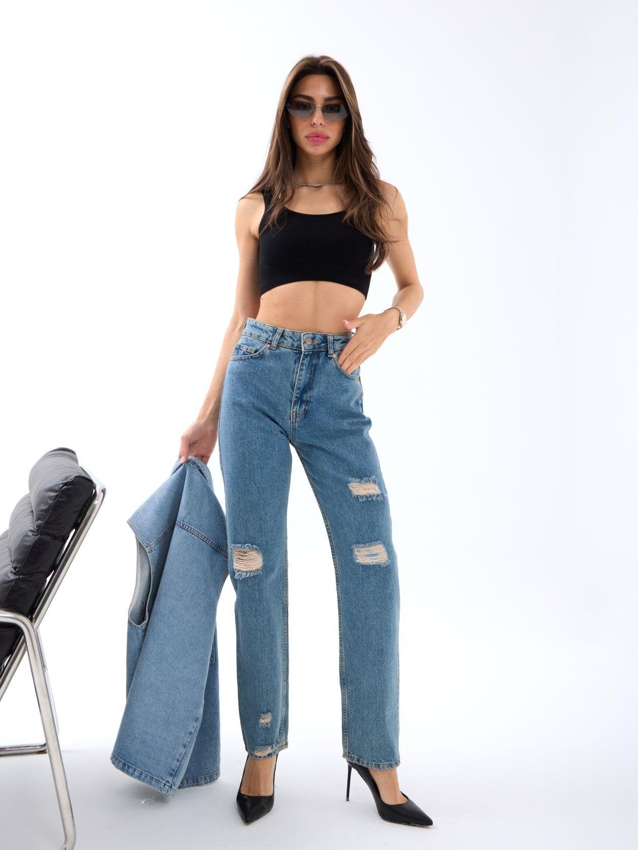 6025 KOT PANTOLON-MAVİ MAVİ 26