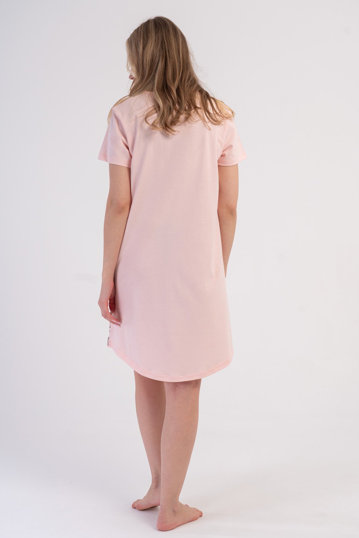 KADIN P.SUPREM O YAKA KISA KOL ETEGI OVAL TUNIK - PEMBE