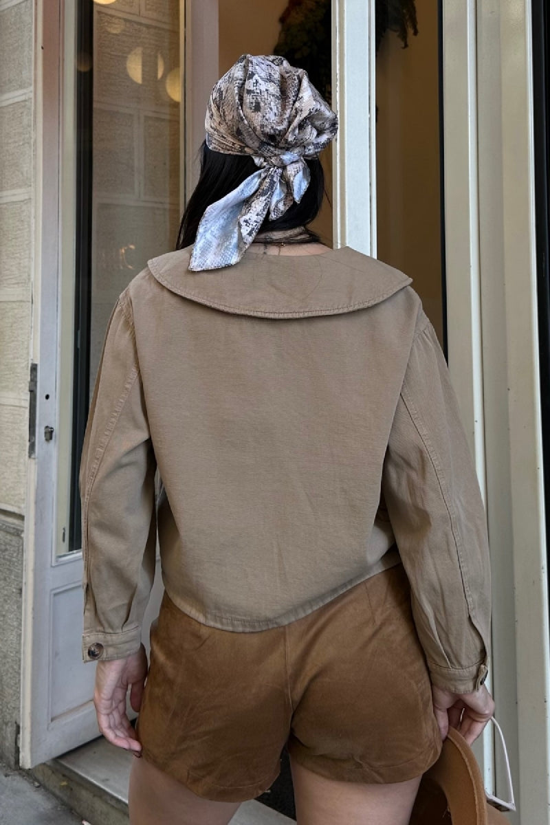 Bebe Yaka Gömlek - Camel - (S-XL) - 6