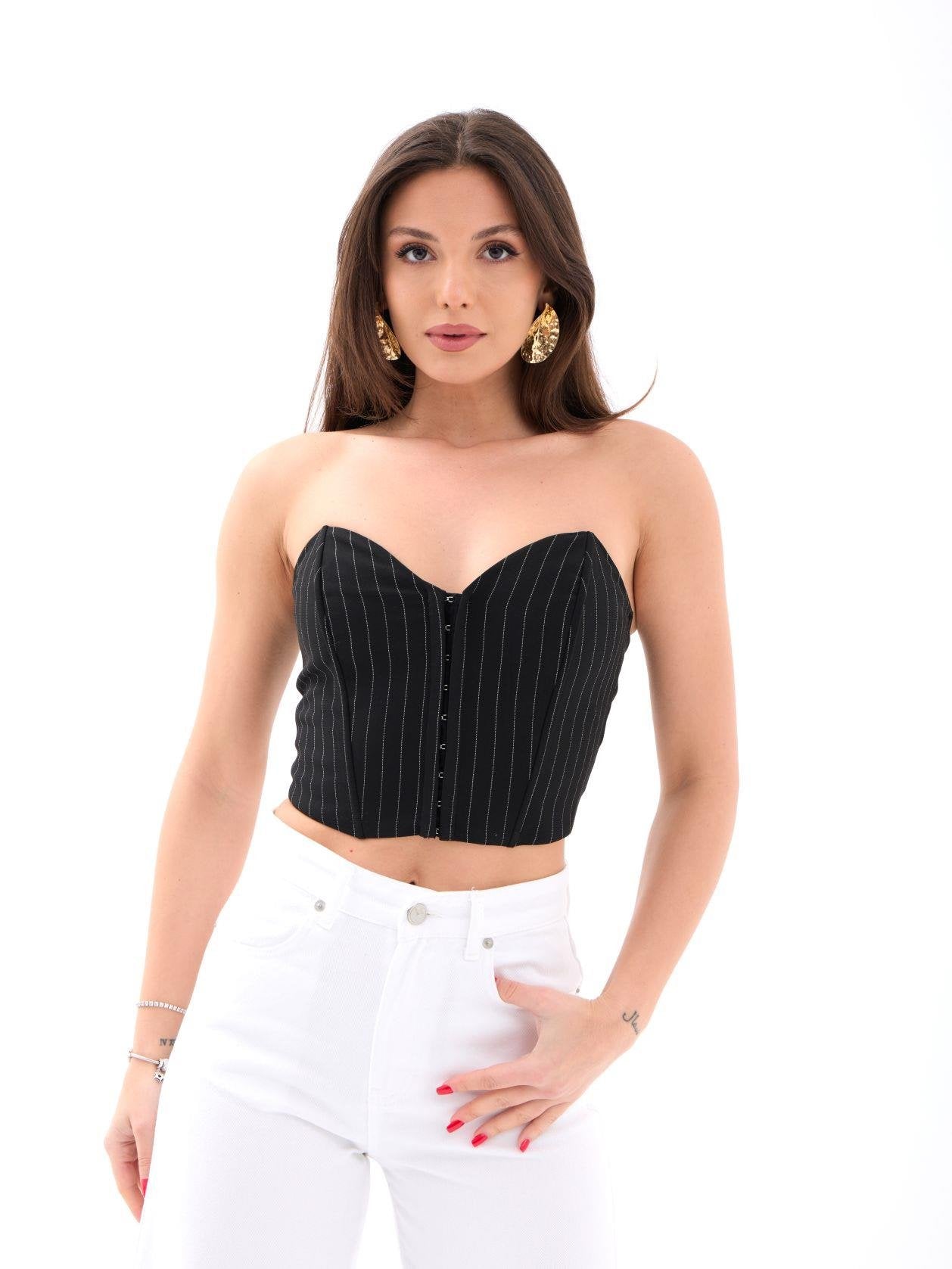 6324 CROP-SİYAH SİYAH L