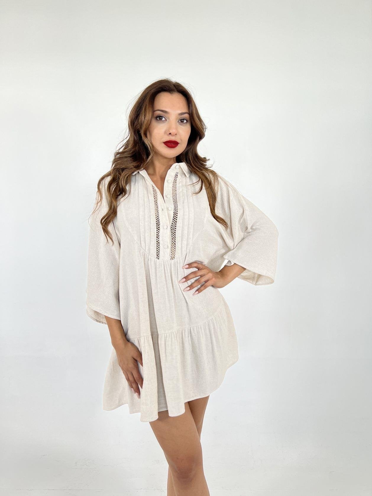 6416 ELBİSE-BEJ BEJ L