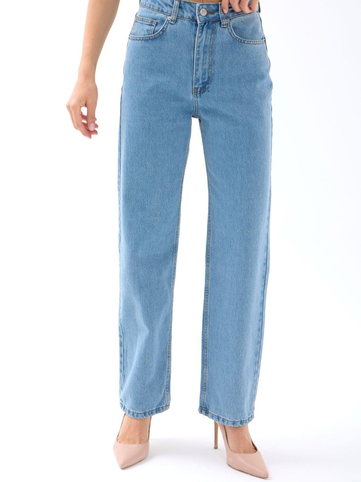 6425 DENİM WIDE LEG-MAVİ
