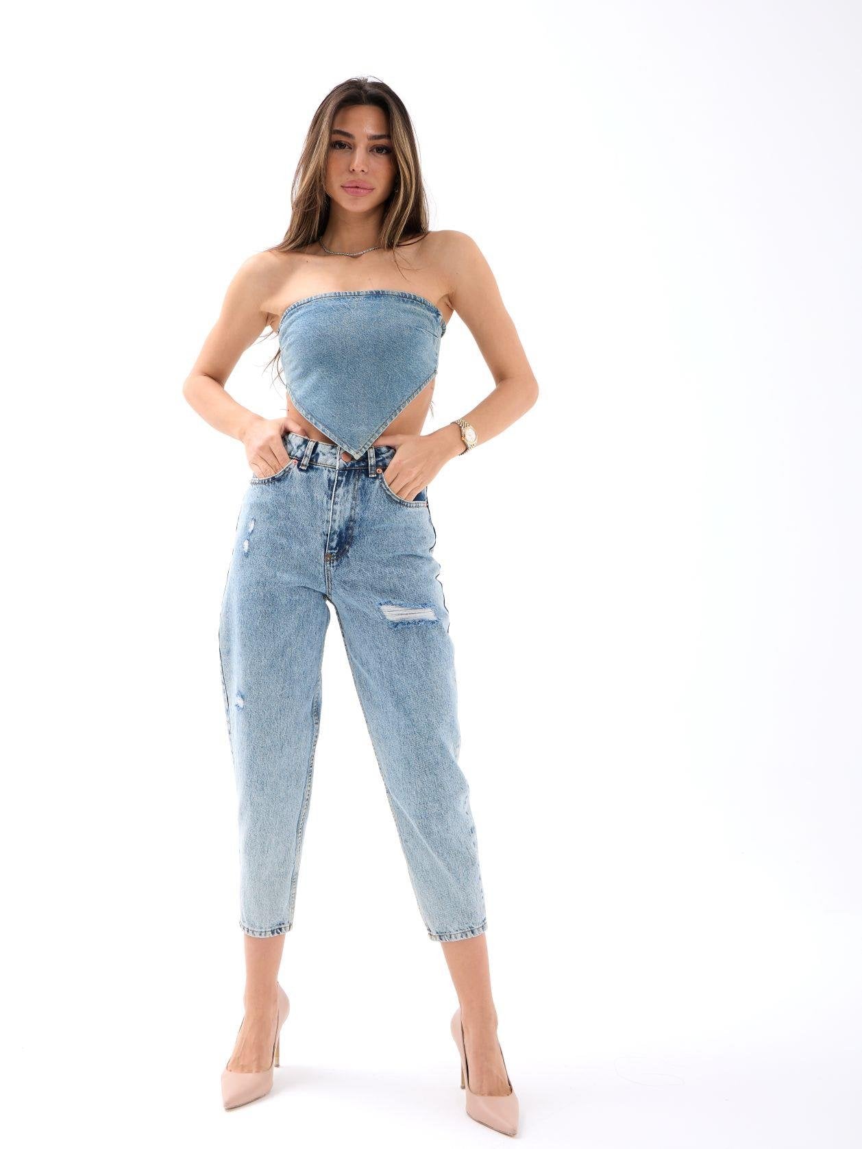 6461 DENİM RIPPED CARROT FIT-AÇIK MAVİ AÇIK MAVİ 26