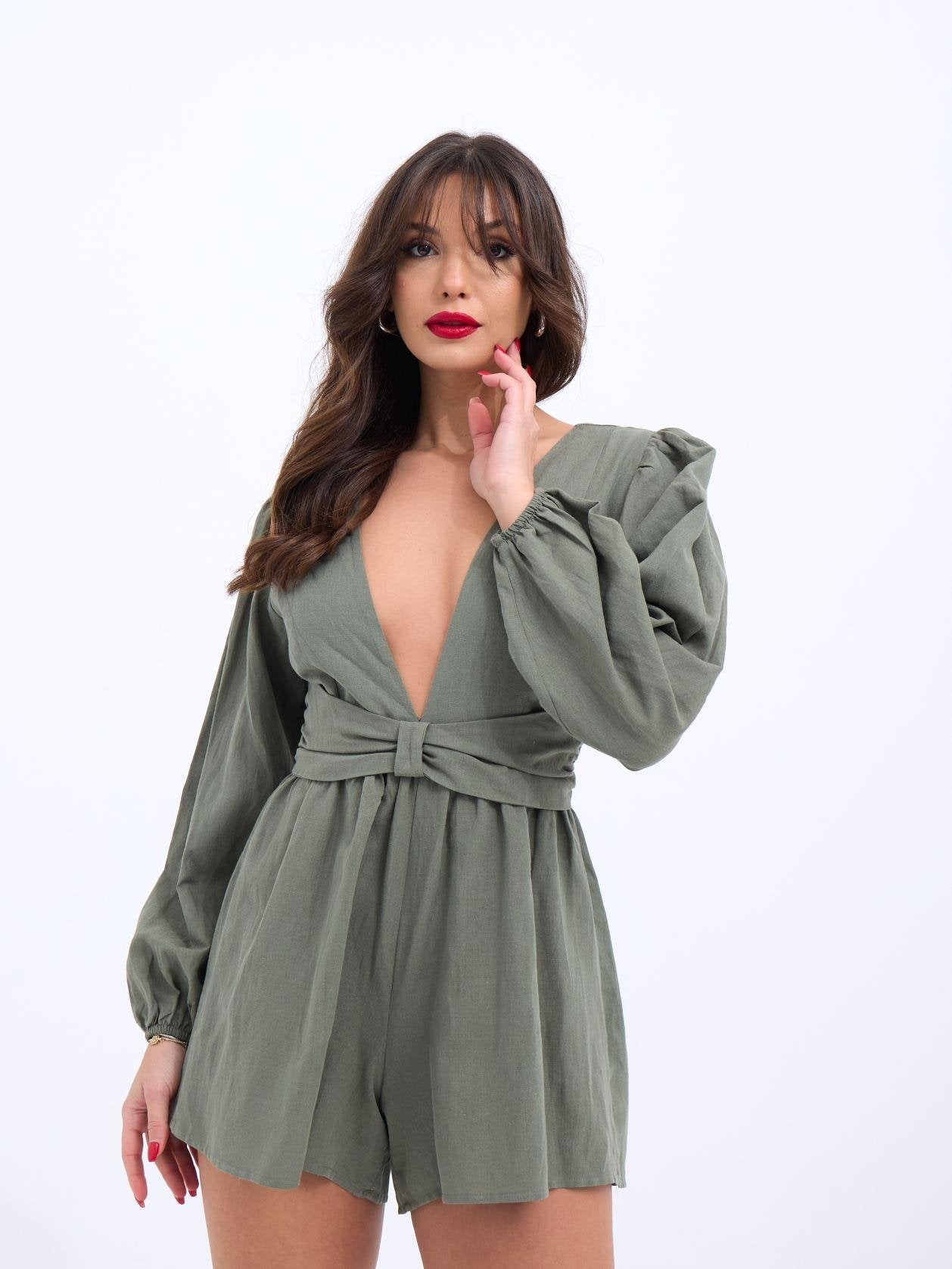 6528 TULUM ELBİSE-HAKİ HAKİ L