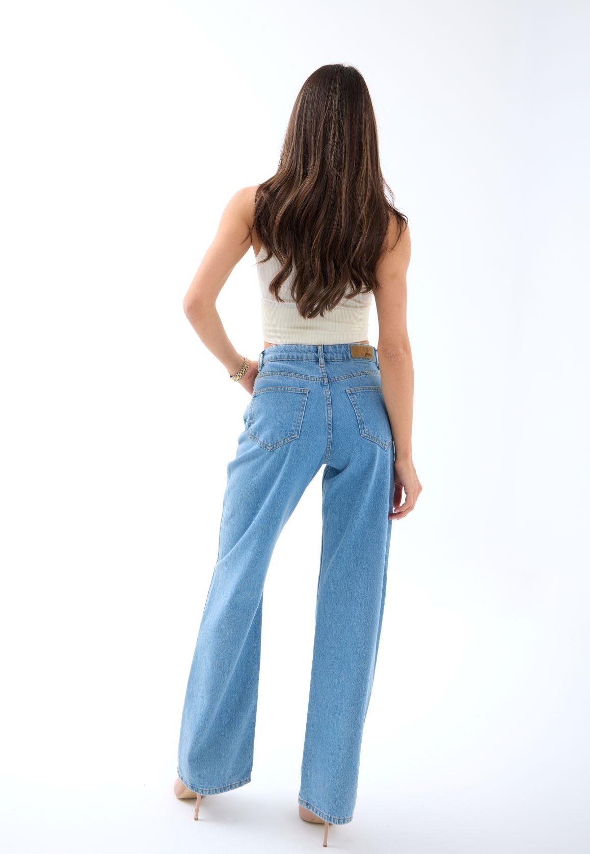 6796 DENİM LOW WAİST BOO-MAVİ