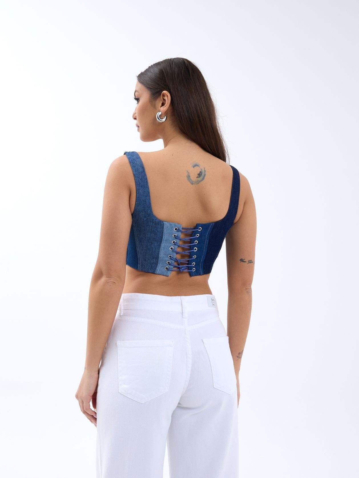 6890 KOT CROP-MAVİ