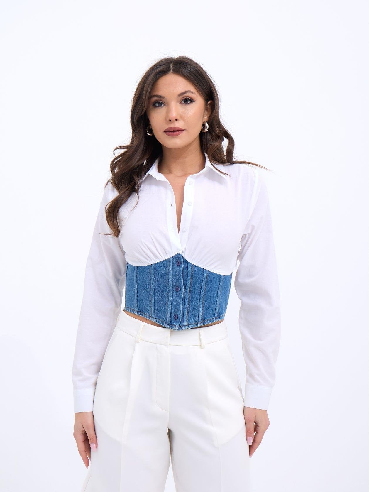 6963 GÖMLEK-BEYAZ BEYAZ L