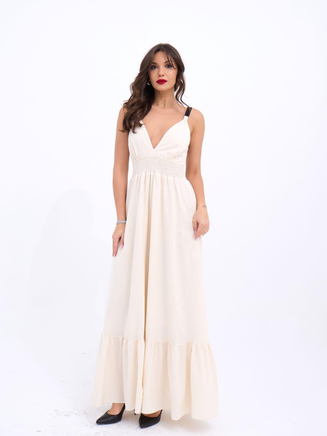 6976 ELBİSE-BEJ BEJ L