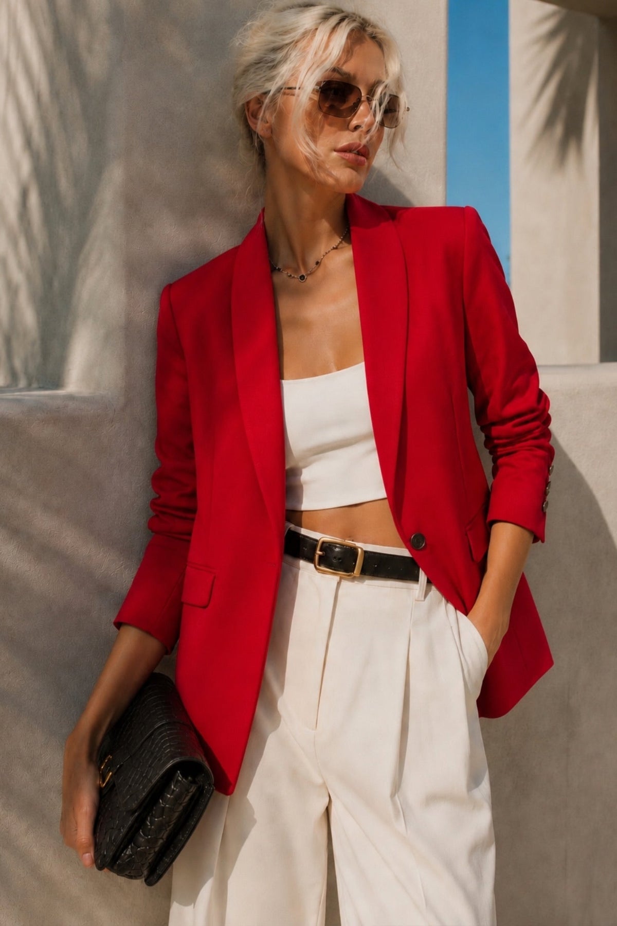 Şal Yaka Astarlı Blazer Ceket - Siyah