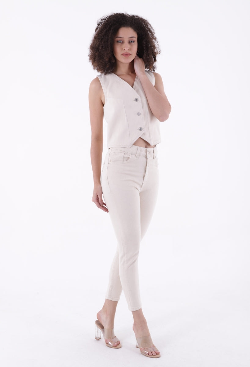 Kısa Boy Skinny Kot Pantolon 810 - Naturel - (28-33) - 6