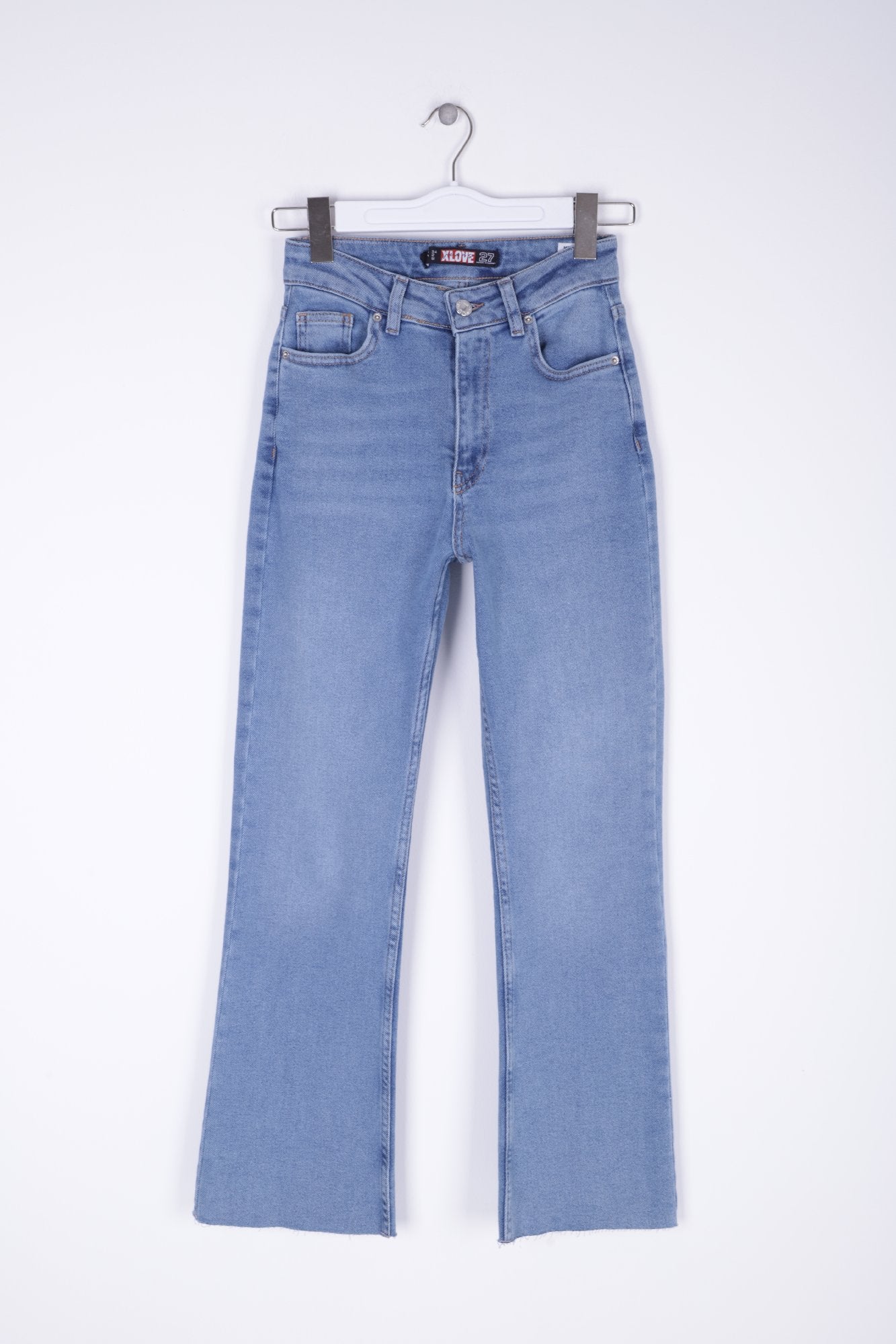 İspanyol Mom Fit Kot Pantolon 1706 - Açık Mavi Kot - (26-31) - 6