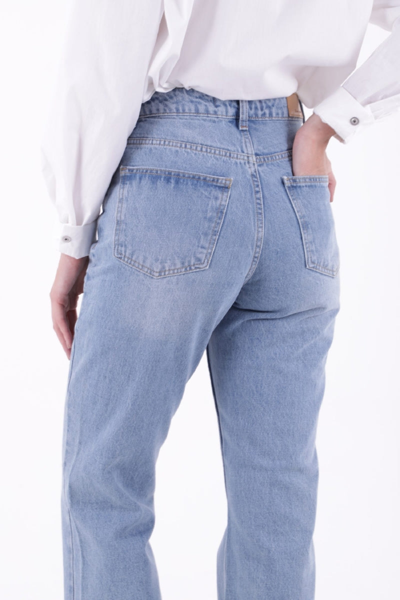 Relax Palazzo Kot Pantolon - Açık Mavi Kot - (26-31) - 5