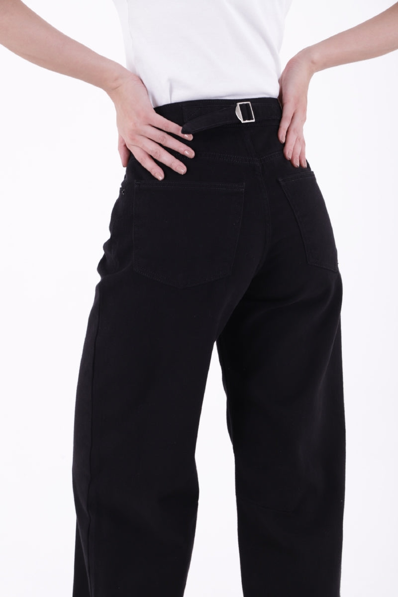 Dizi Pensli Baggy Kot Pantolon - Siyah - (27-32) - 5