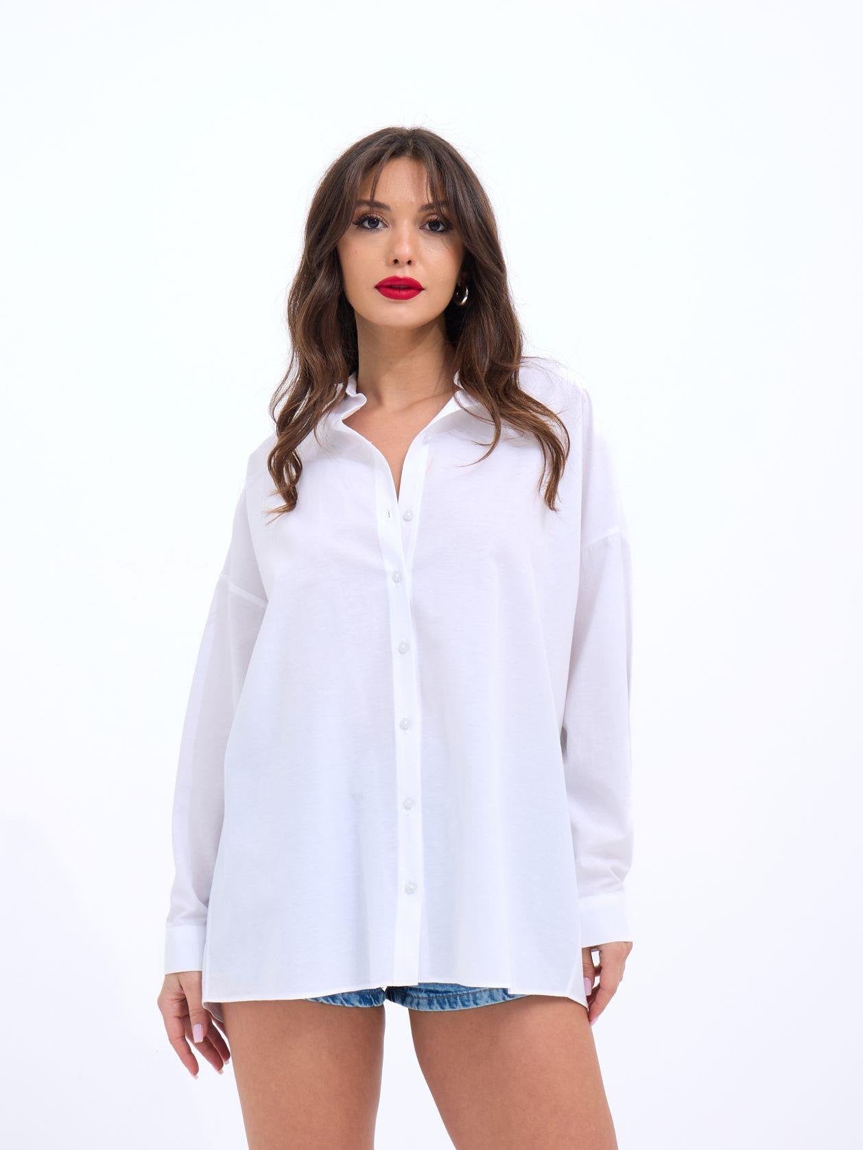 7057 GÖMLEK-BEYAZ BEYAZ L