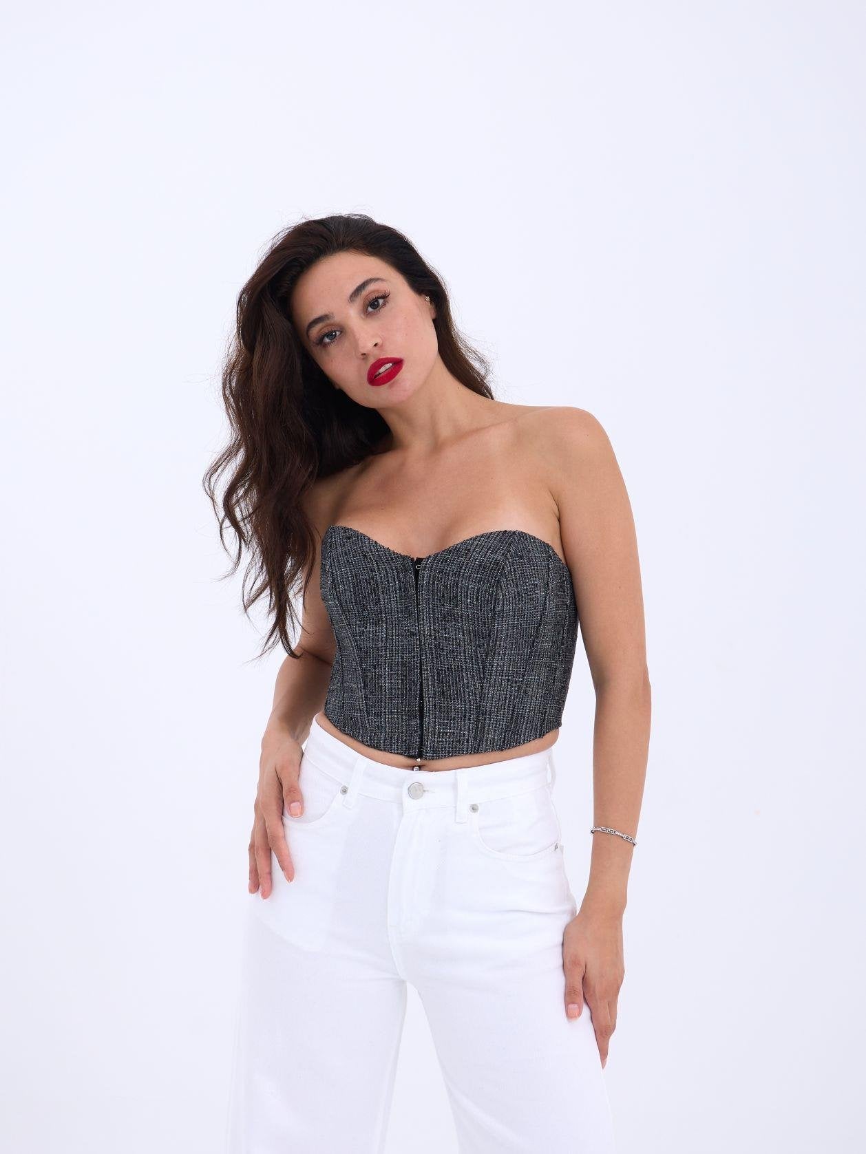 7205 CROP-SİYAH SİYAH L