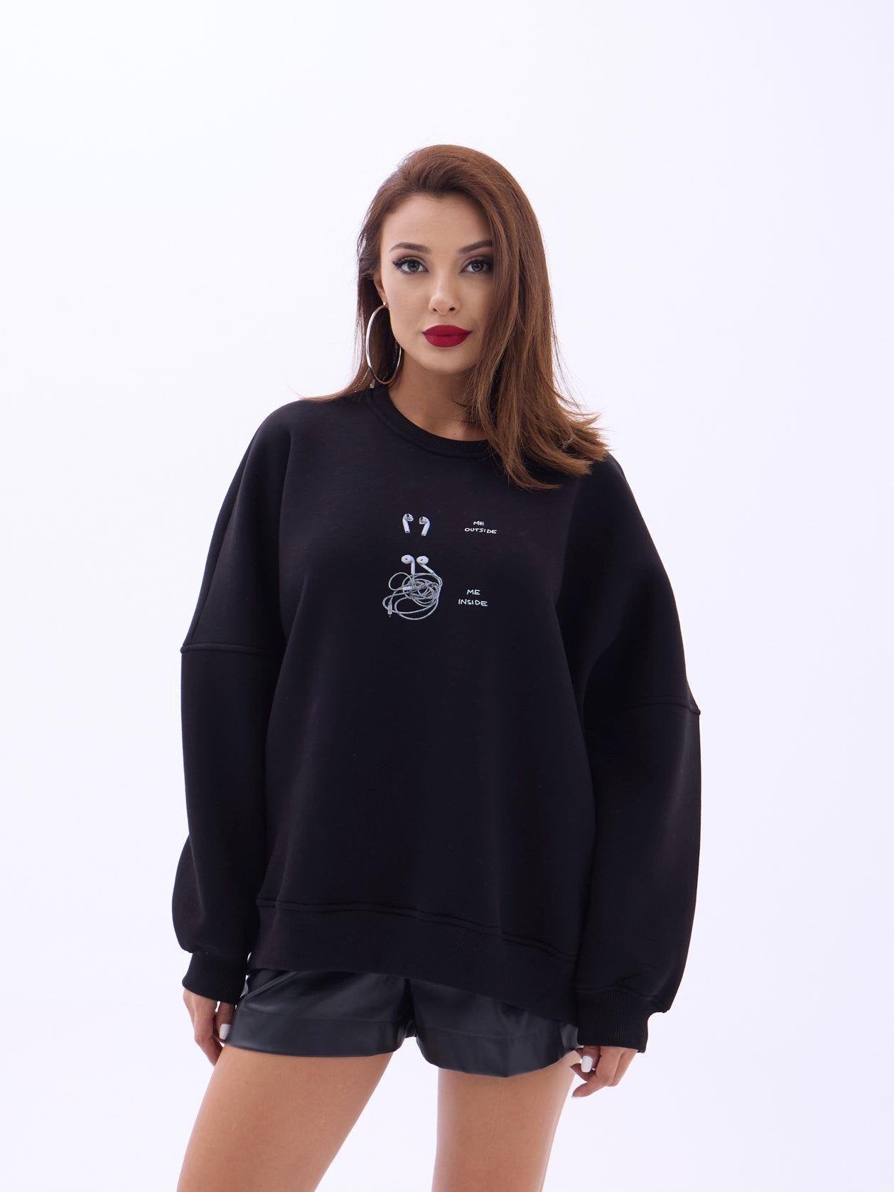 7227 SWEAT-SİYAH SİYAH M-L