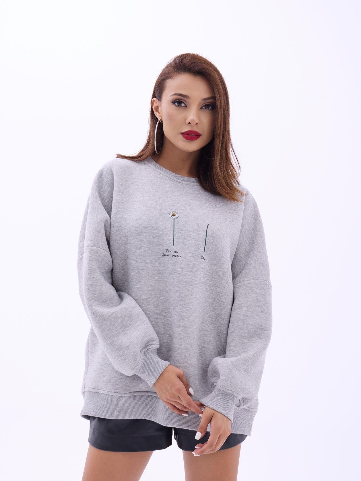 7228 SWEAT-GRİ GRİ M-L