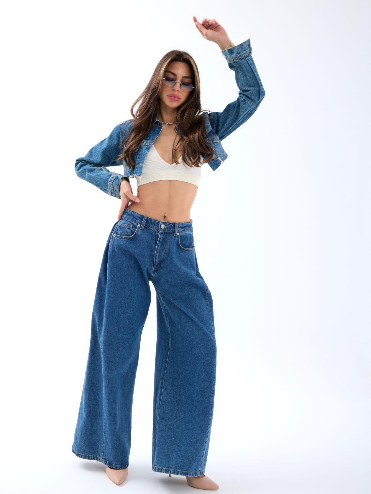 7233 KOT PANTOLON-MAVİ