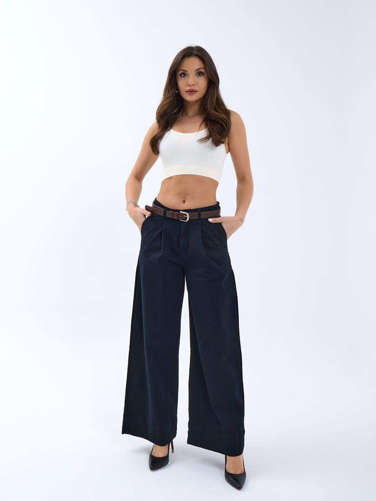 7382 PANTOLON-LACİVERT LACİVERT L