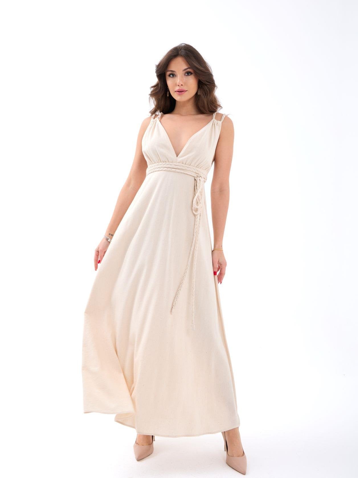7409 ELBİSE-BEJ BEJ L