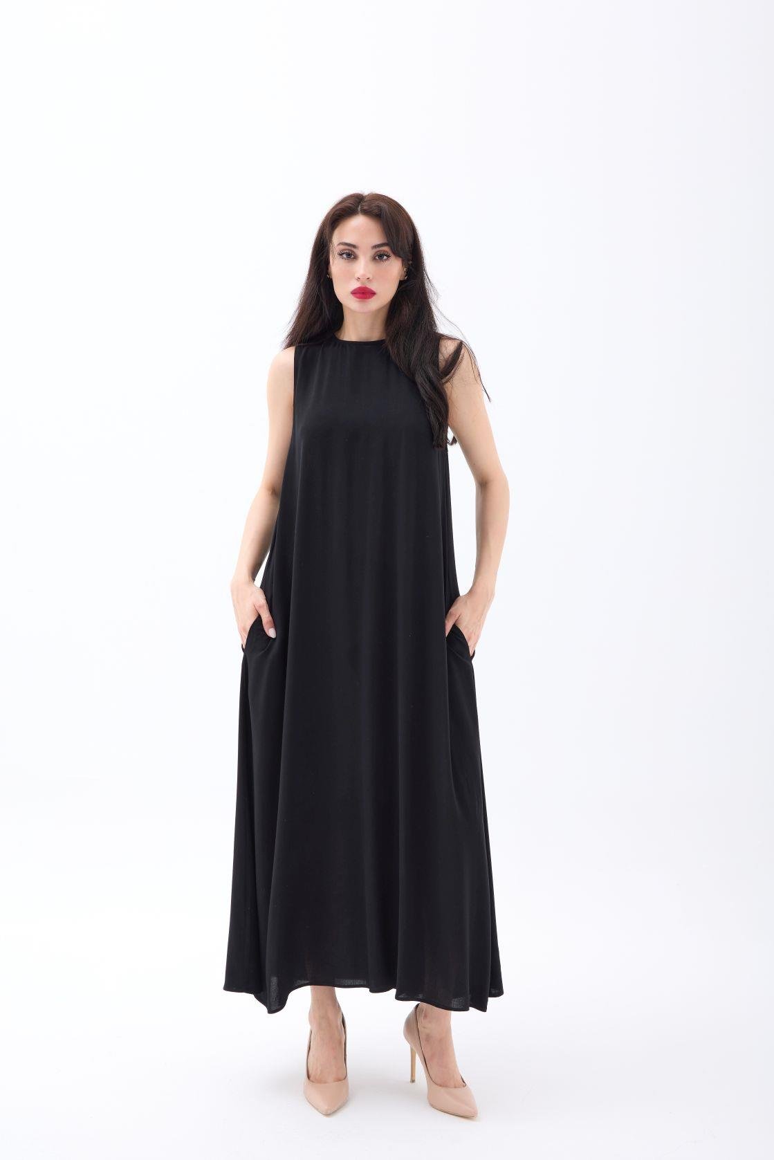 7433 ELBİSE-SİYAH SİYAH L