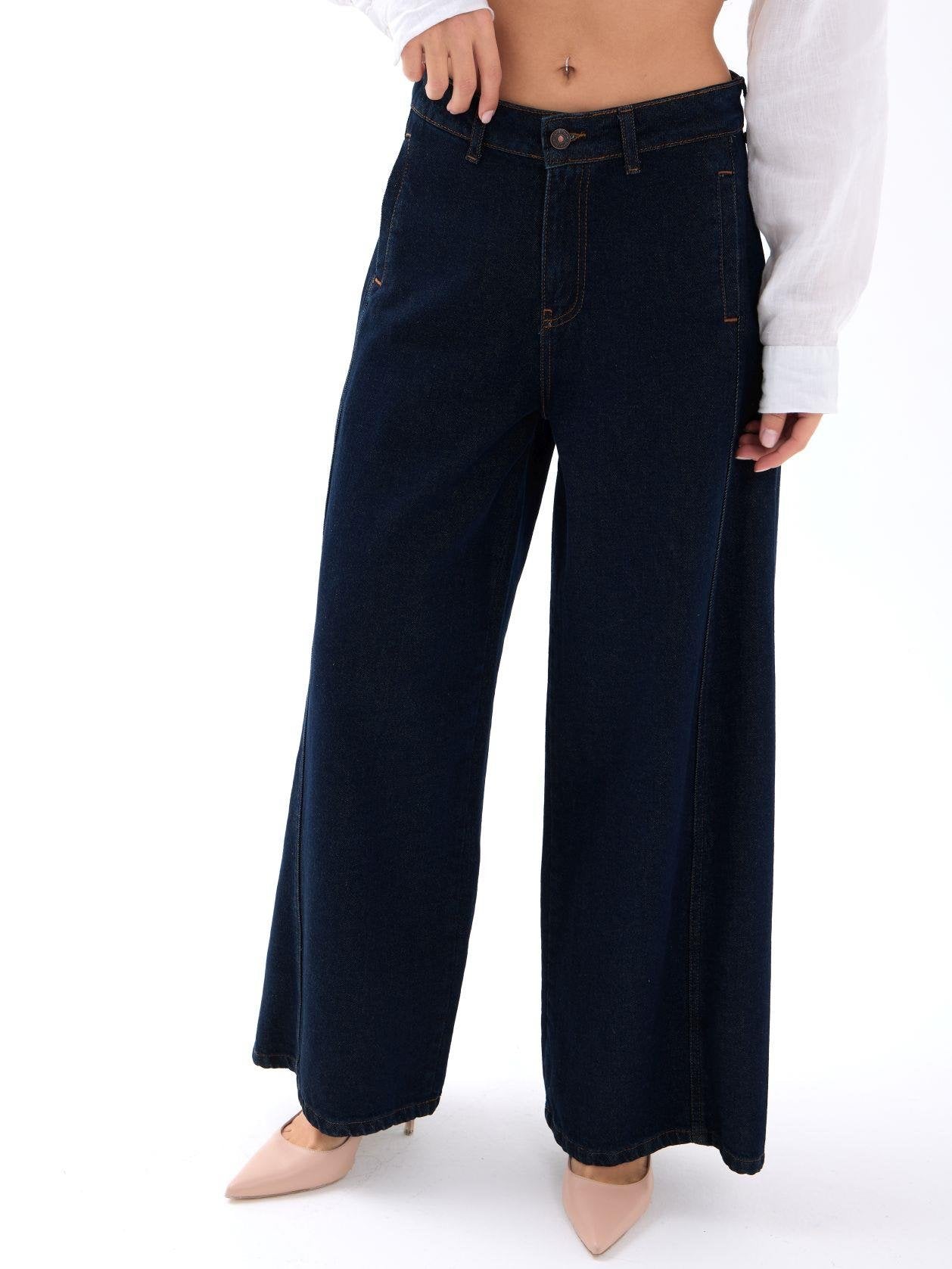7437 KOT PANTOLON-MAVİ