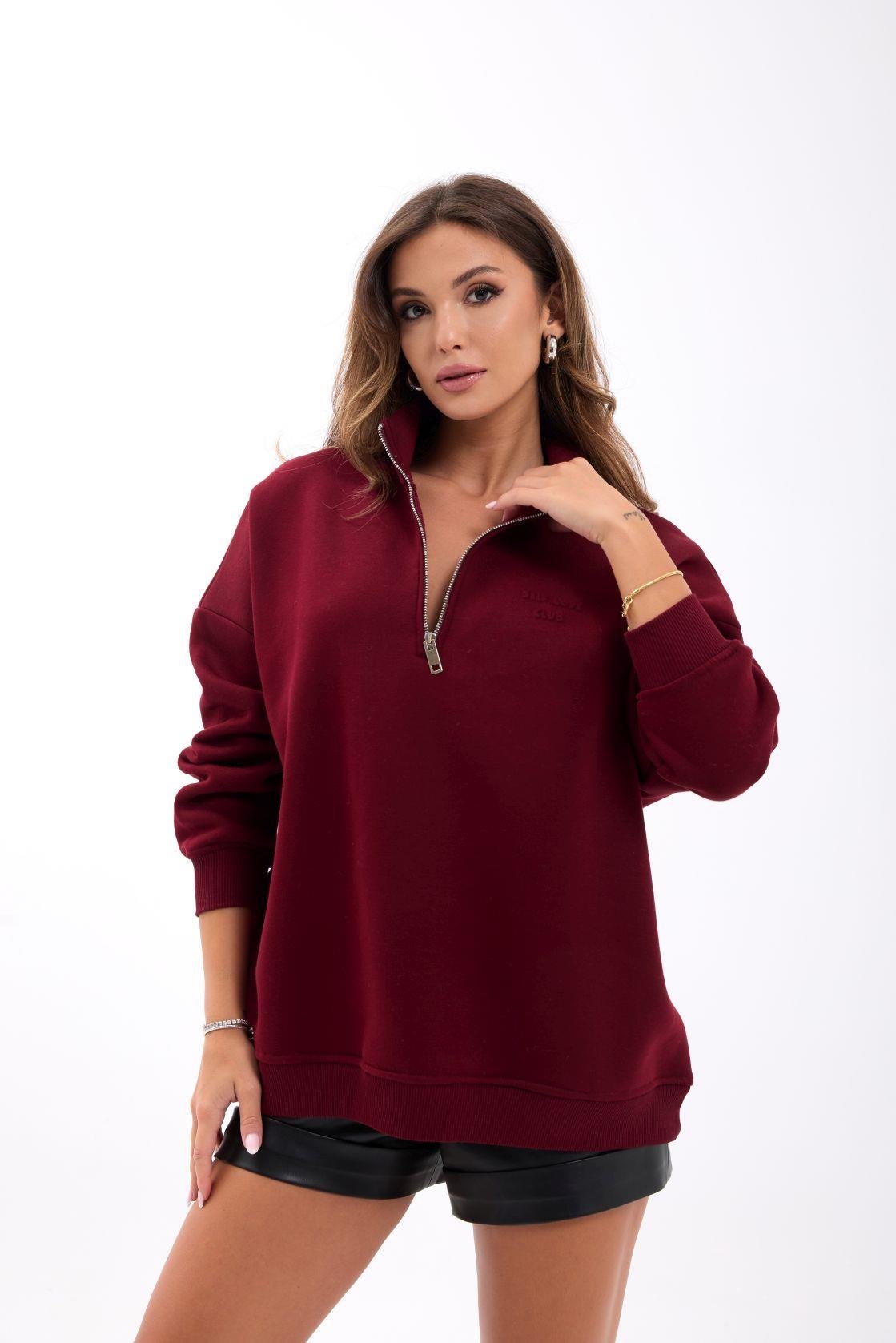 7523 SWEAT-BORDO BORDO M-L
