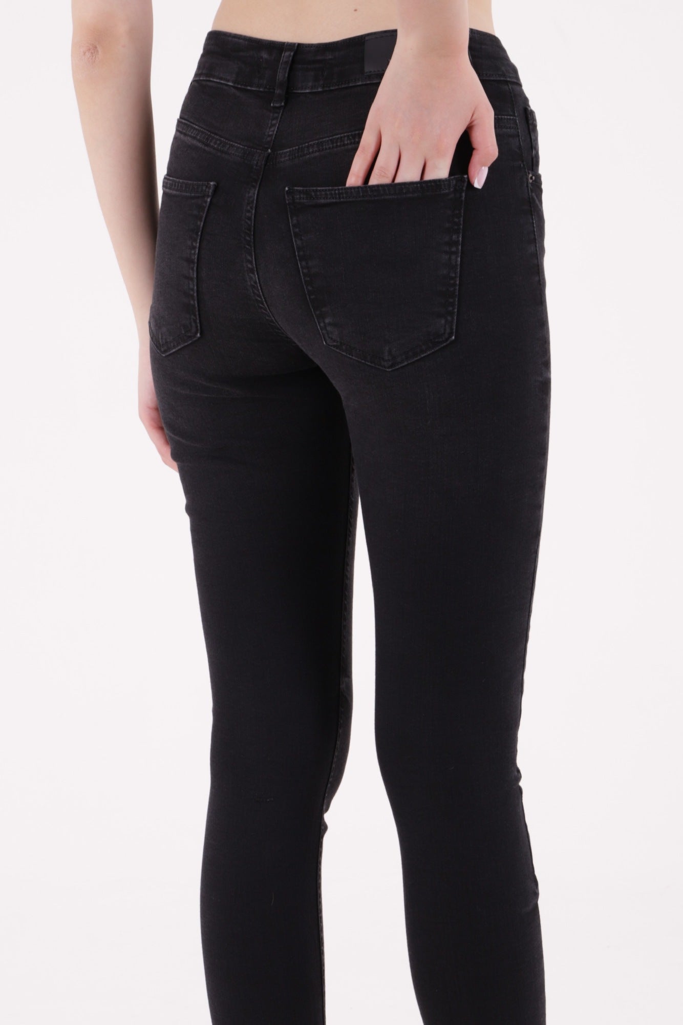 Kısa Boy Skinny Kot Pantolon - Antrasit Kot - (28-33) - 5