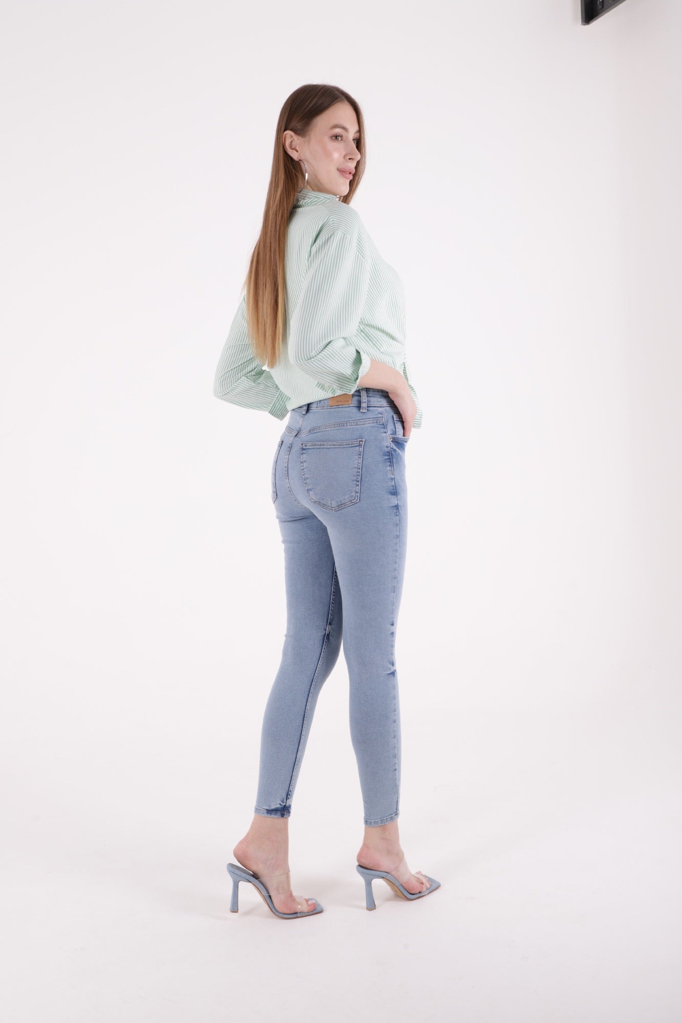 Kısa Boy Skinny Kot Pantolon - Açık Mavi Kot - (26-31) - 3