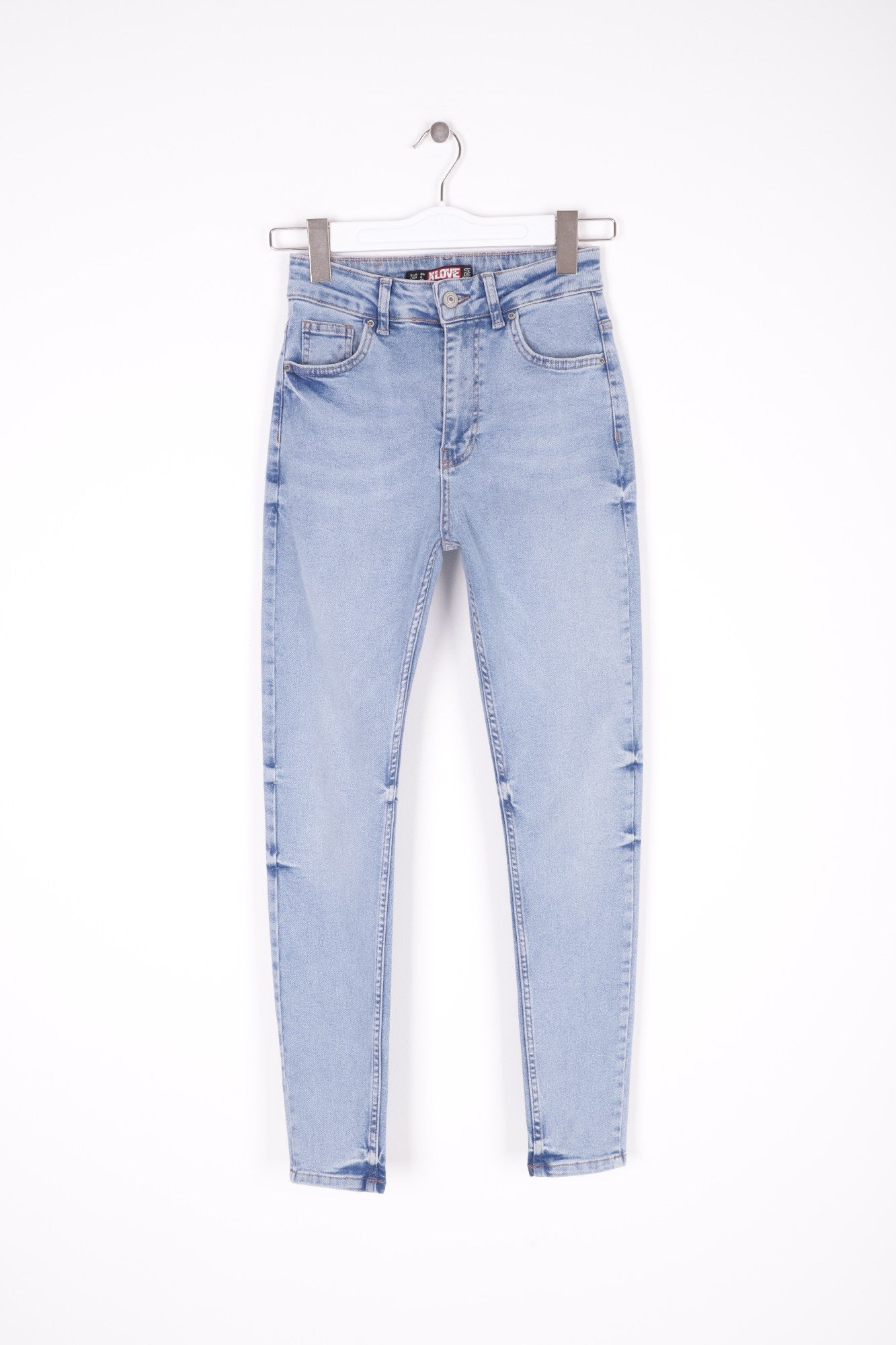 Kısa Boy Skinny Kot Pantolon - Açık Mavi Kot - (28-33) - 6