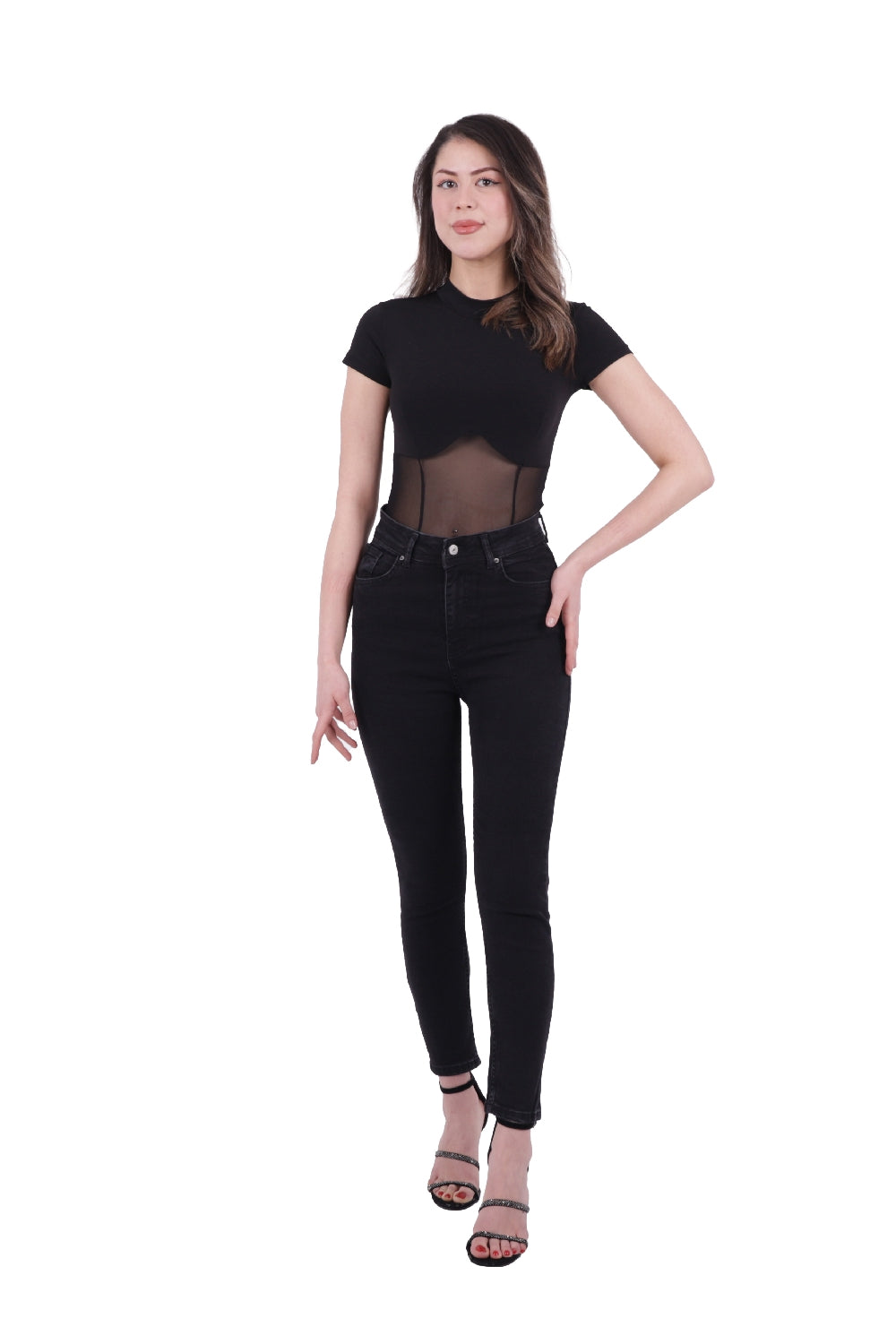 Skinny Tam Boy Kot Pantolon - Düz Antrasit - (26-31) - 2